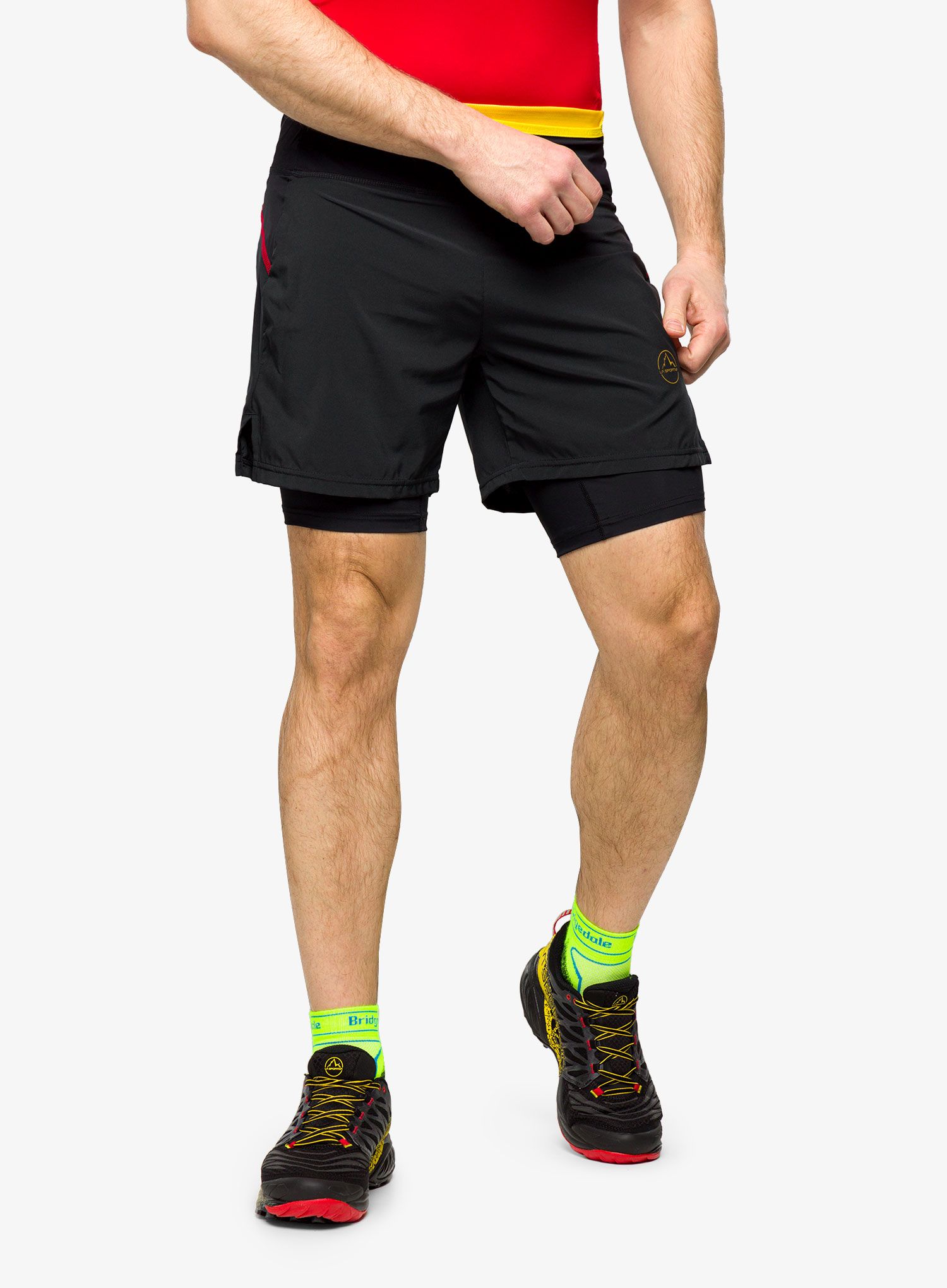 Шорти для бігу La Sportiva Ultra Distance Short 7 - black/yellow