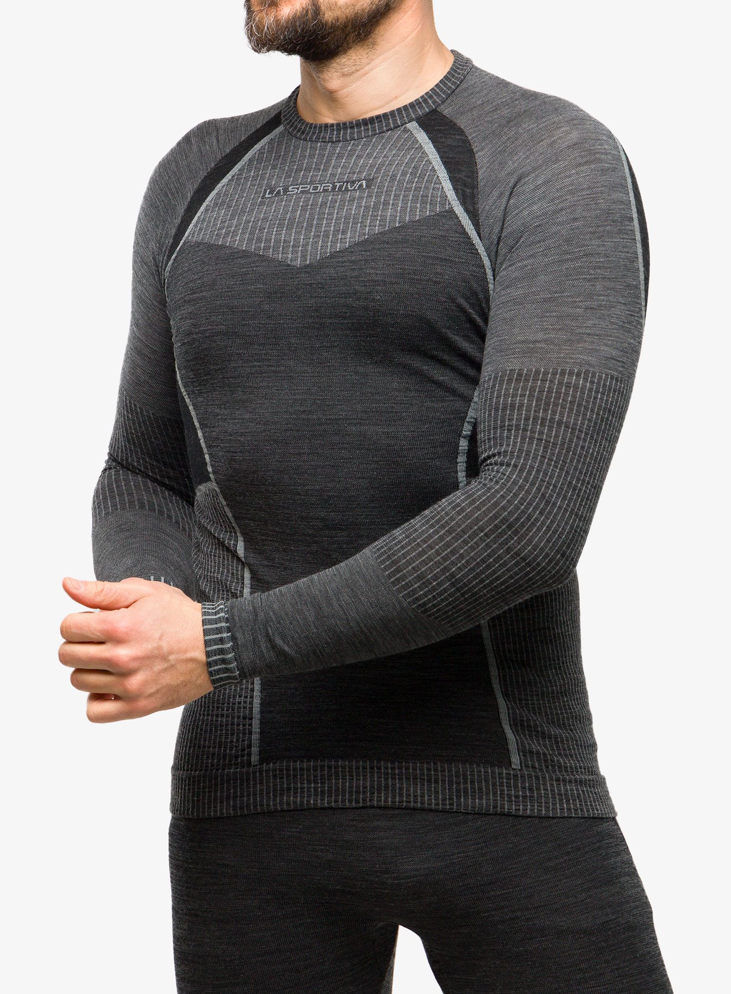 Термокофта La Sportiva Wool70 Tech Longsleeve - carbon/cloud