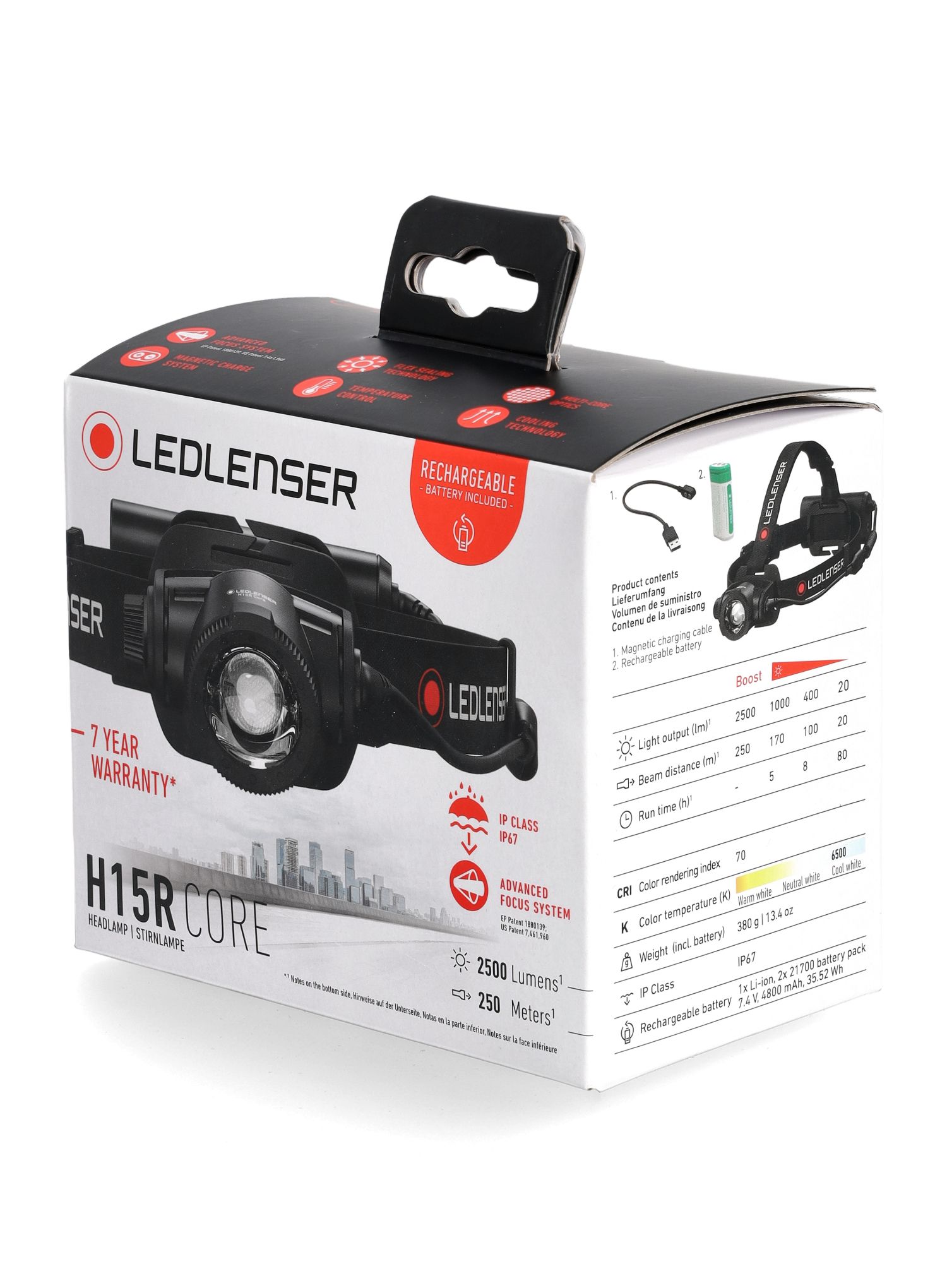 Ліхтар налобний Ledlenser H15R Core (2500 lm)
