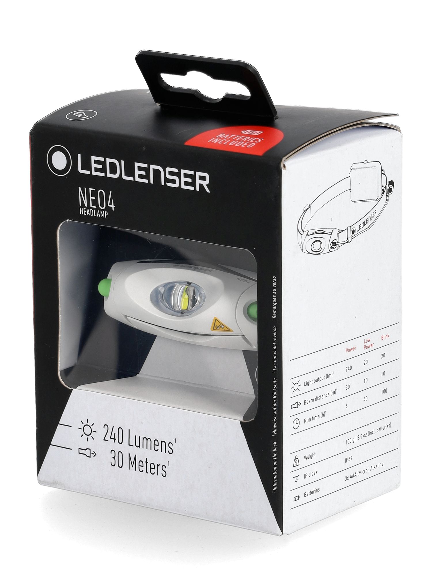 Ліхтар налобний Ledlenser Neo 4 - green (240 lm)