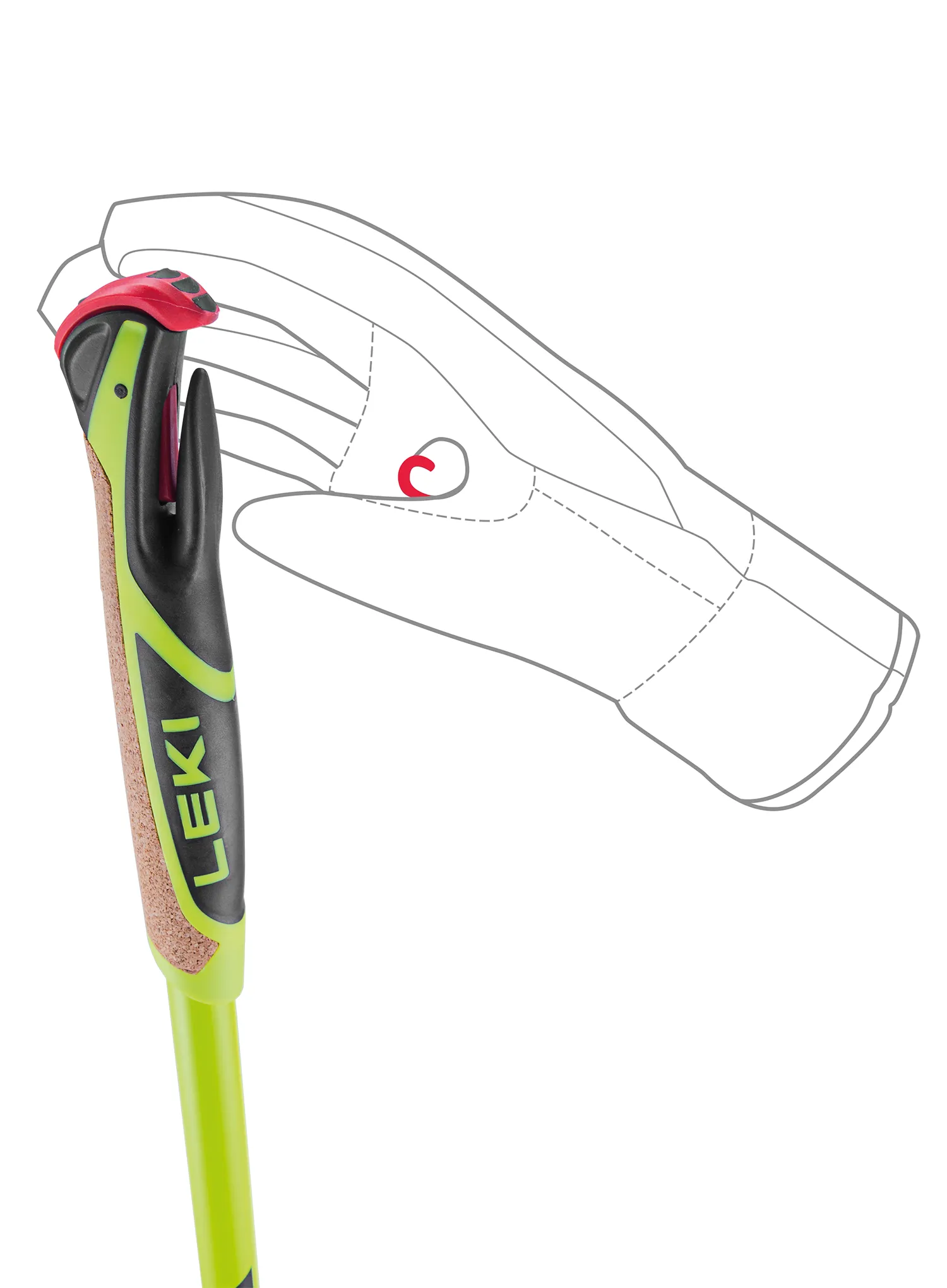 Палиці для лиж бігових Leki CC 450 - neonyellow/black/white