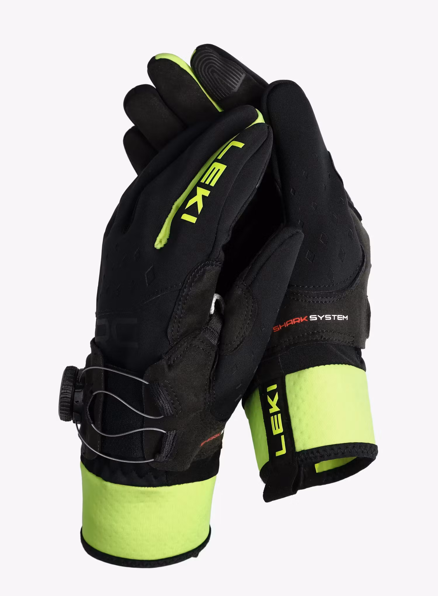 Рукавички Leki PRC Boa Shark - black/neonyellow