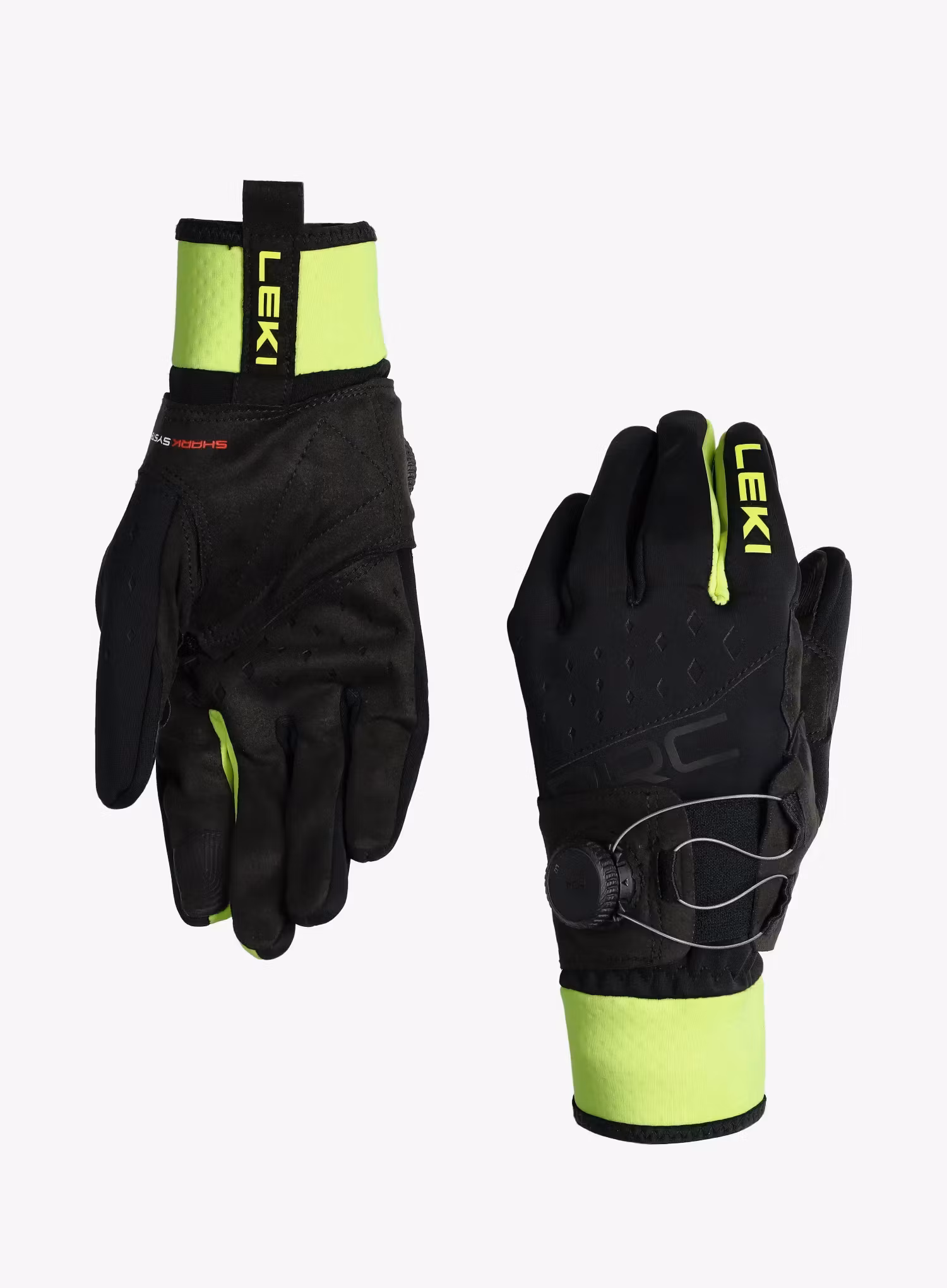 Рукавички Leki PRC Boa Shark - black/neonyellow