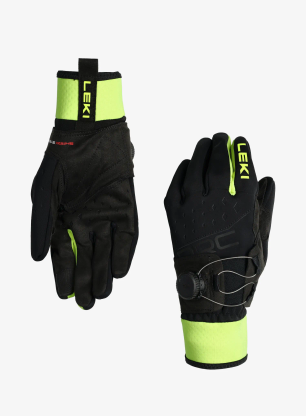 Рукавички Leki PRC Boa Shark - black/neonyellow