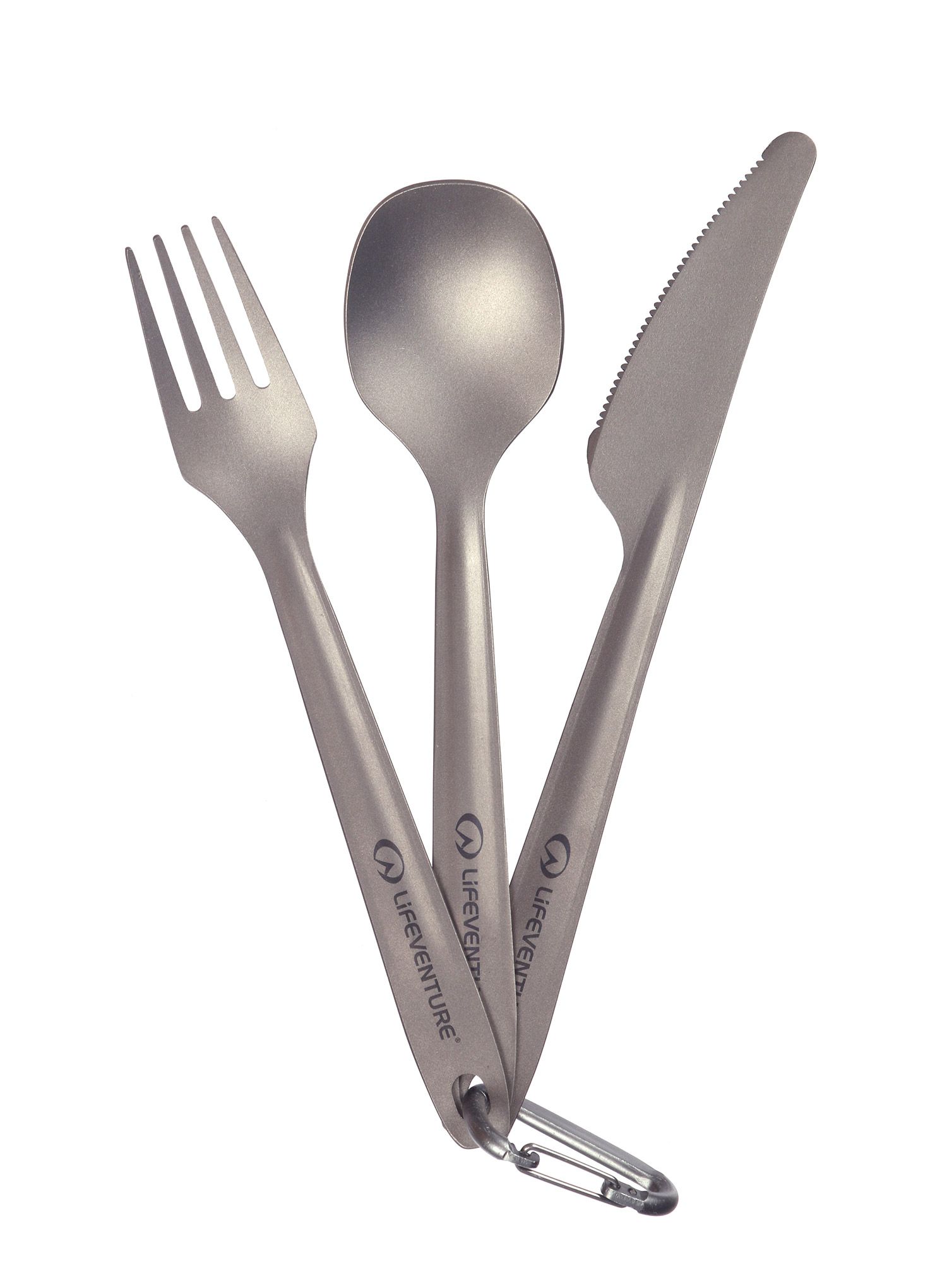 Столові прибори туристичні Lifeventure Superlight Titanium Cutlery Set