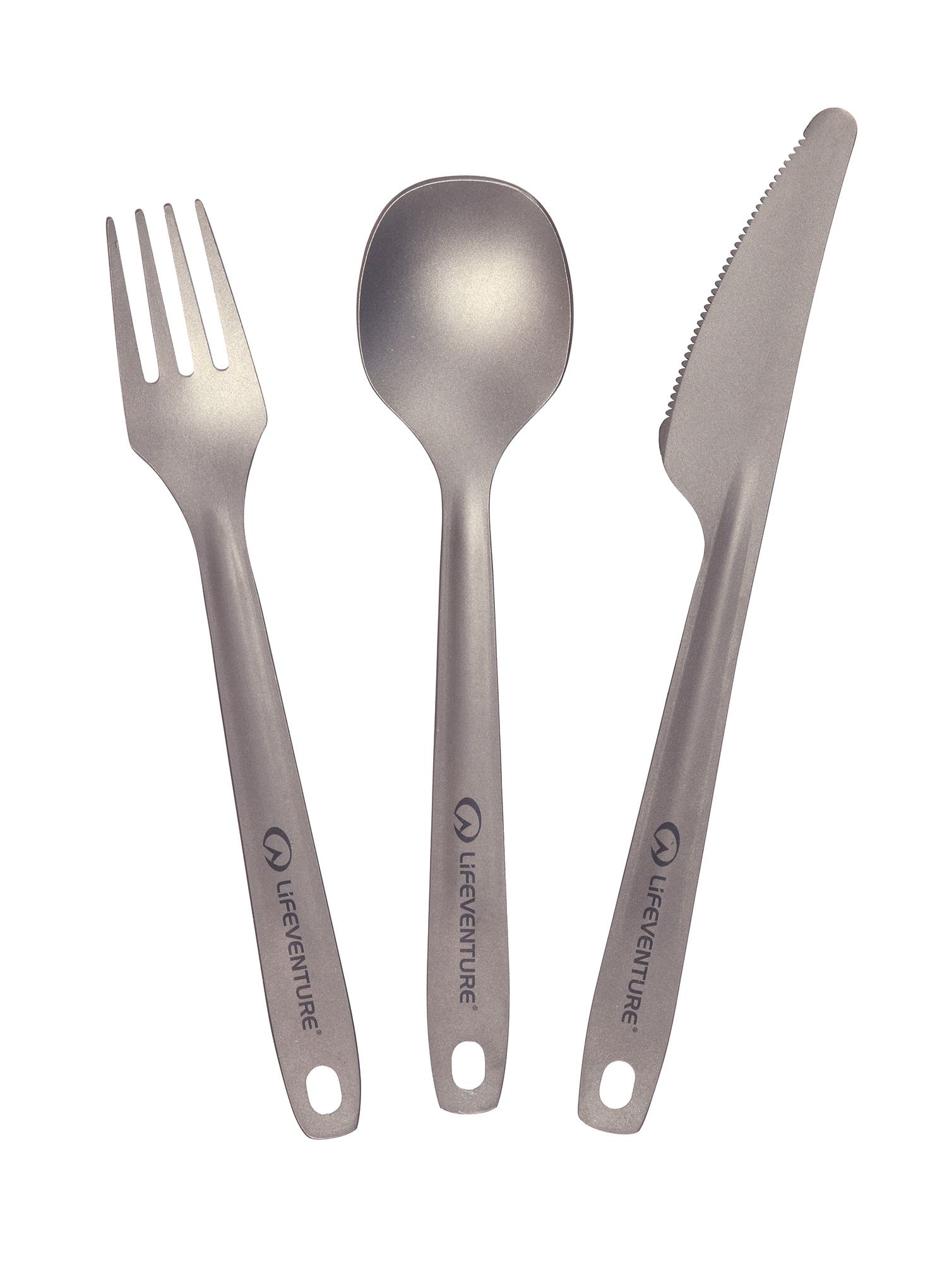 Столові прибори туристичні Lifeventure Superlight Titanium Cutlery Set