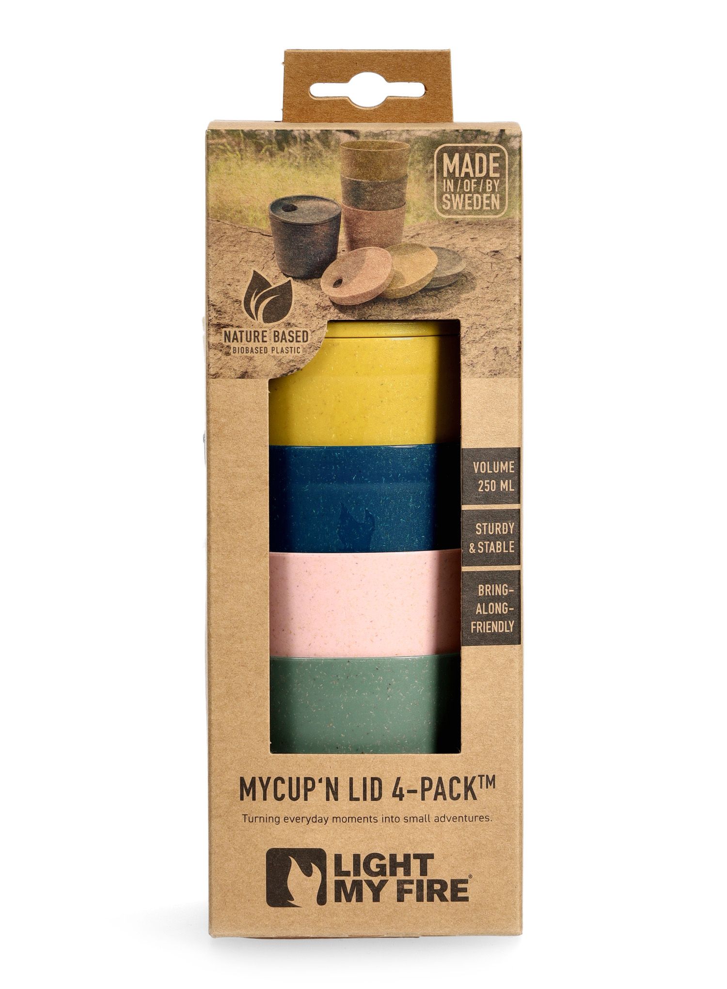 Чашка туристична Light My Fire MyCup'N Lid Short 4-Pack - multicolor