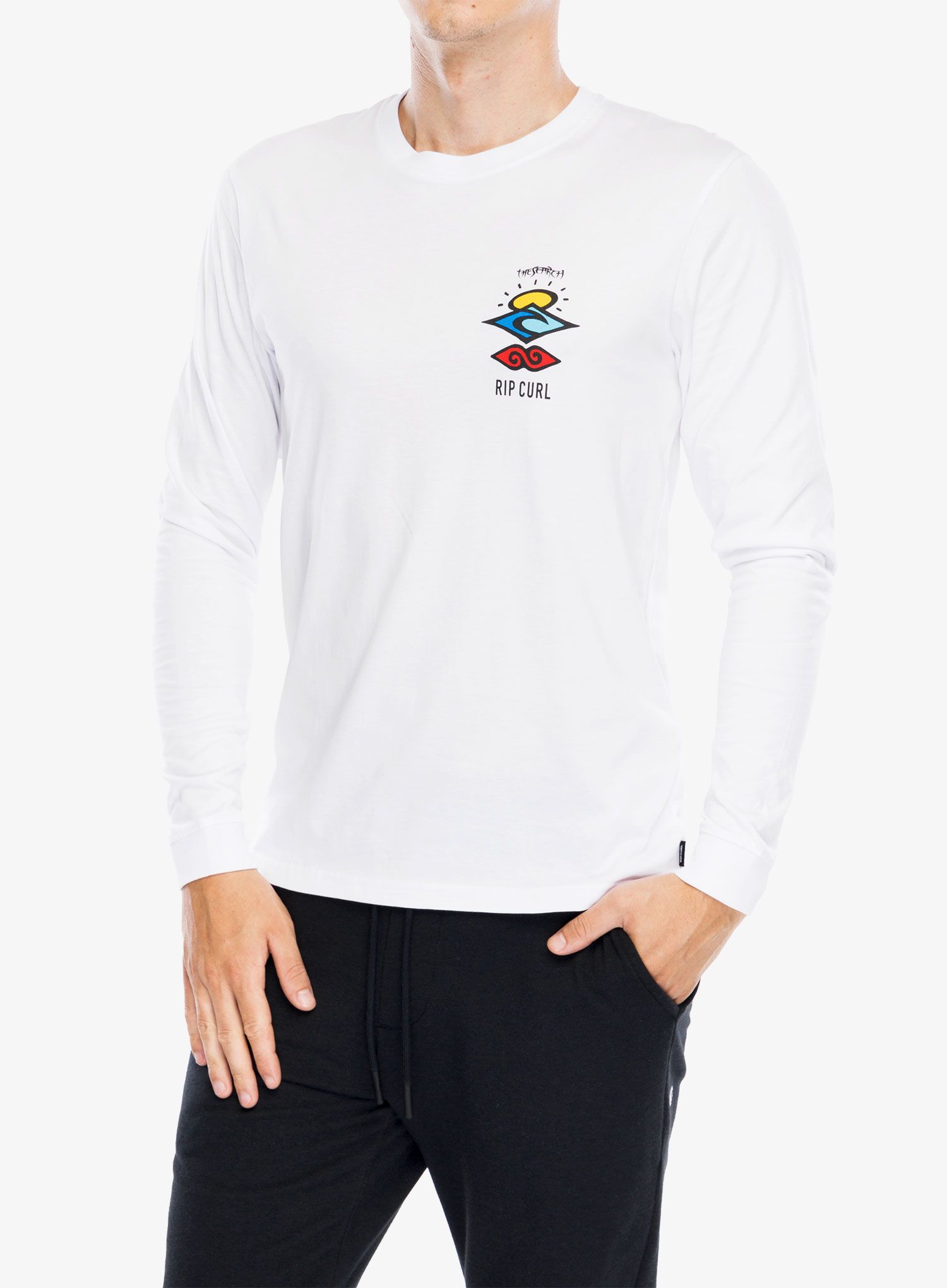 Лонгслів Rip Curl Search Icon L/S Tee - white/white