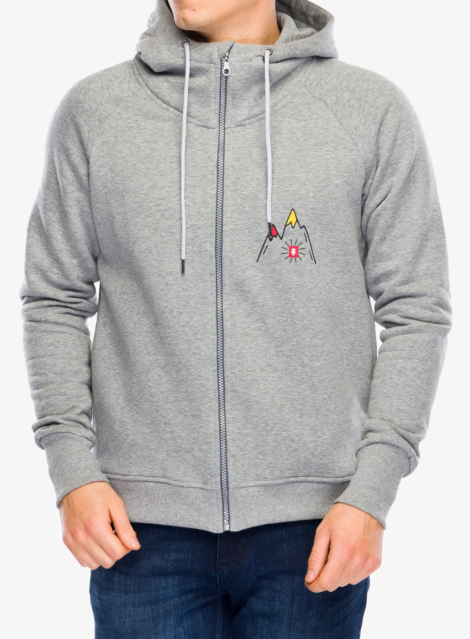 Кофта на замку Majesty Mountain Zipped Hoodie - grey