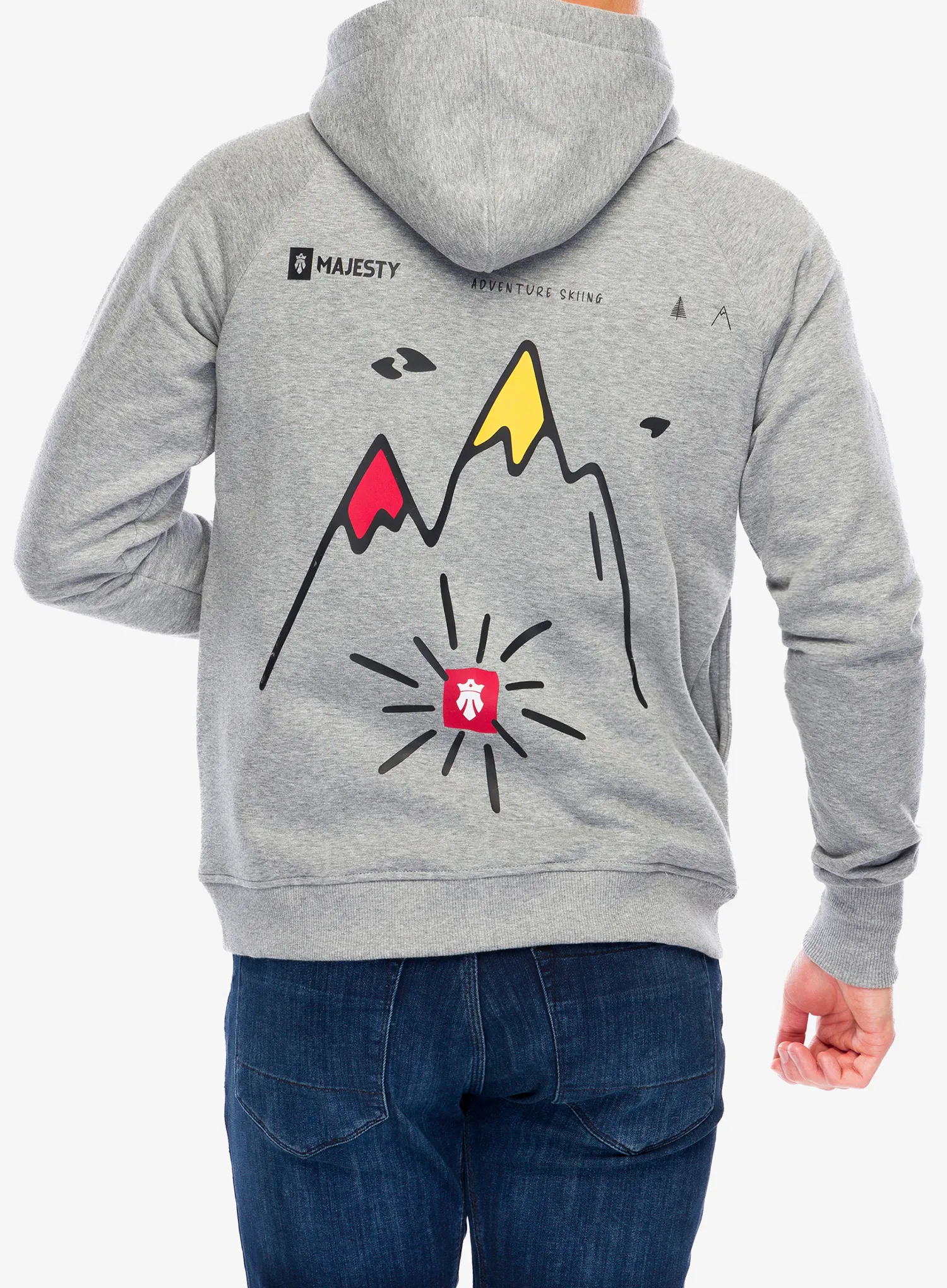 Кофта на замку Majesty Mountain Zipped Hoodie - grey