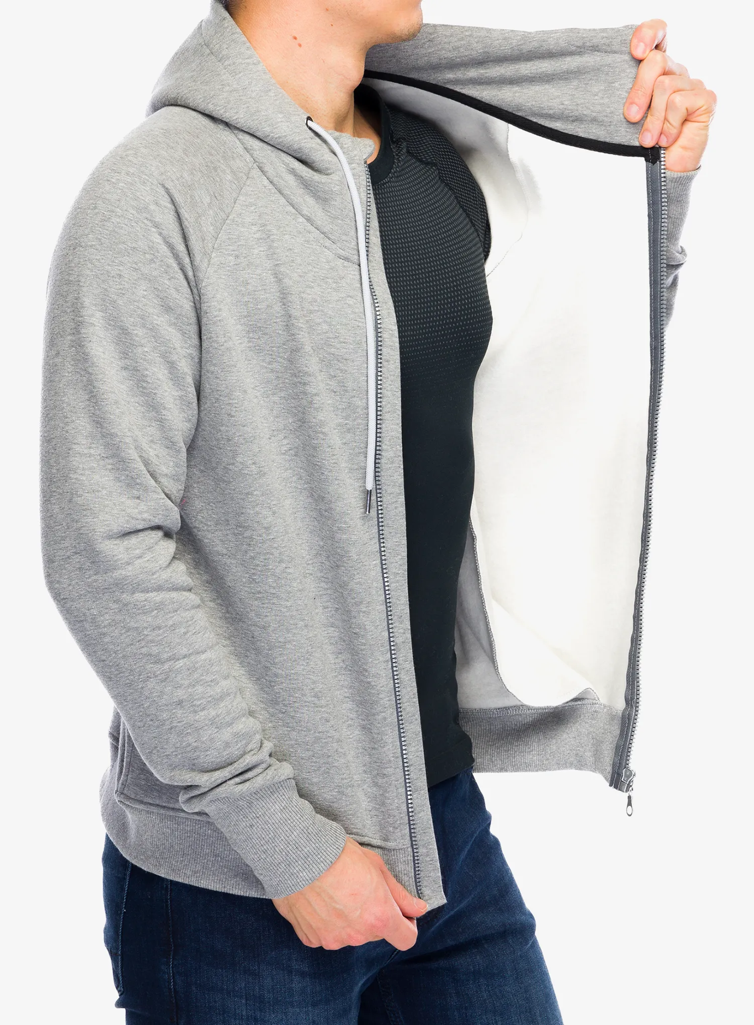 Кофта на замку Majesty Mountain Zipped Hoodie - grey