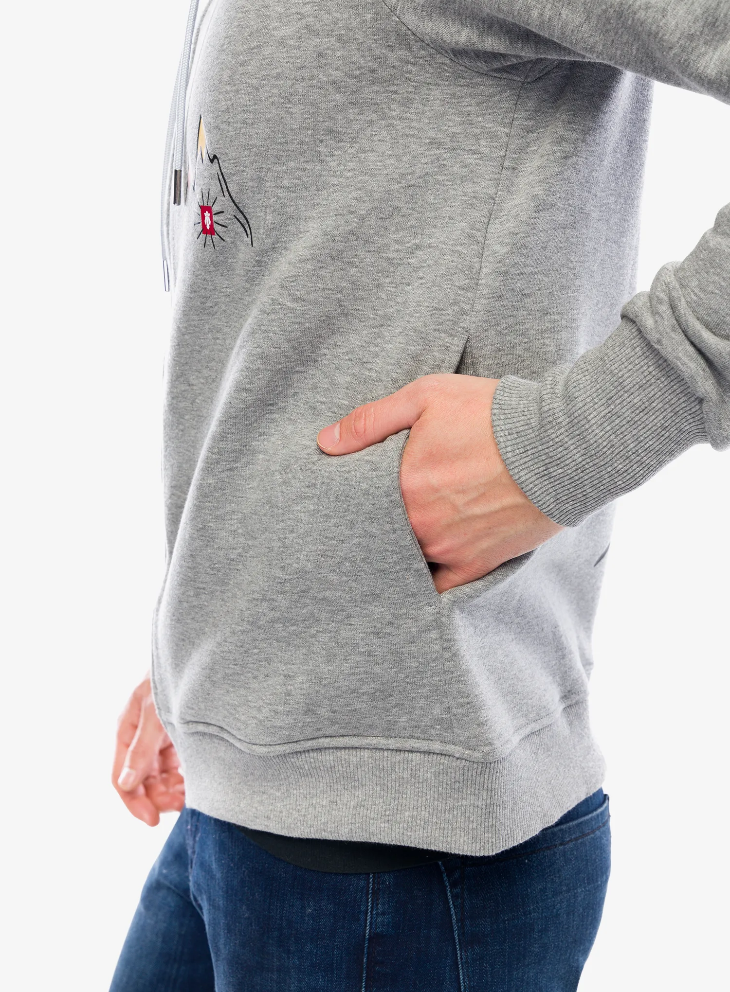 Кофта на замку Majesty Mountain Zipped Hoodie - grey
