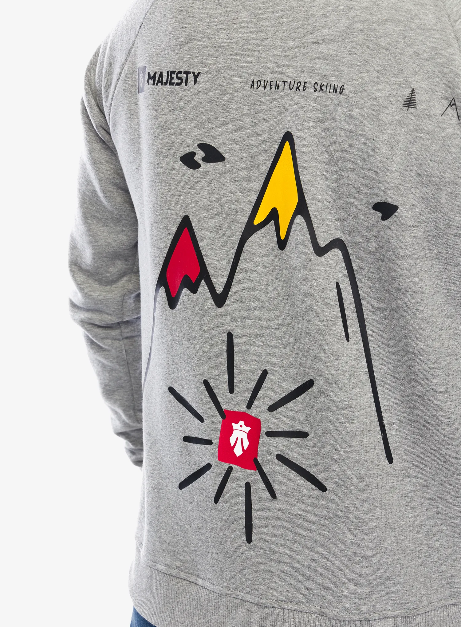 Кофта на замку Majesty Mountain Zipped Hoodie - grey