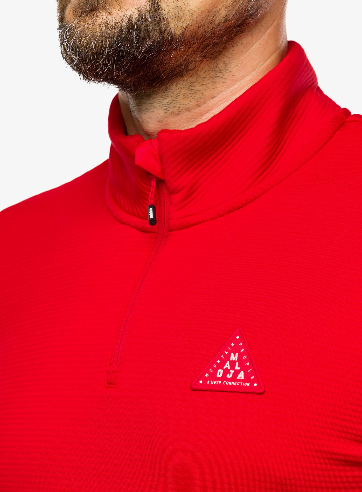 Кофта на блискавці 1/2 Maloja Cesar - fire red