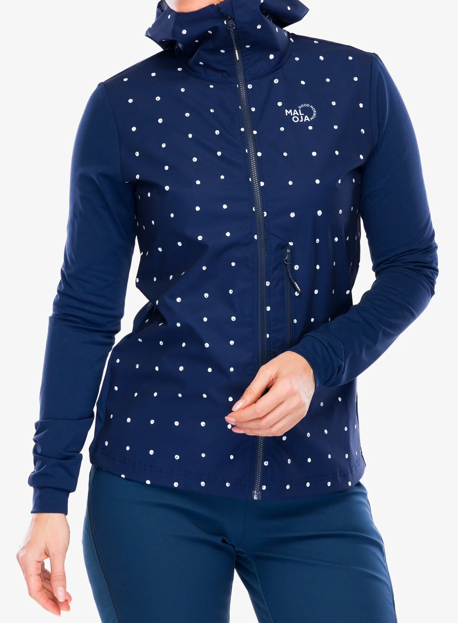 Куртка гібридна жіноча Maloja Sennes Printed - night sky bubbledots