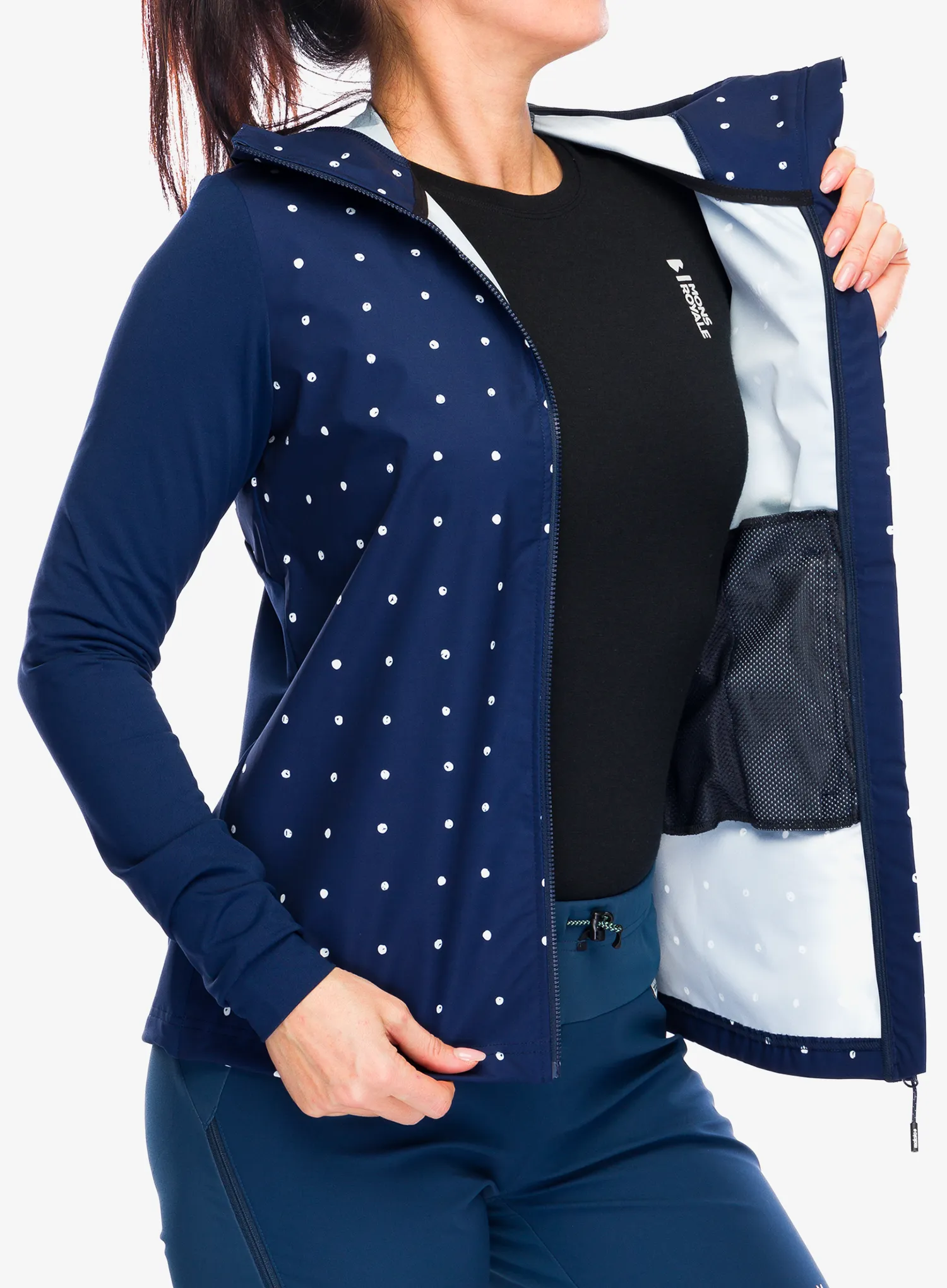 Куртка гібридна жіноча Maloja Sennes Printed - night sky bubbledots
