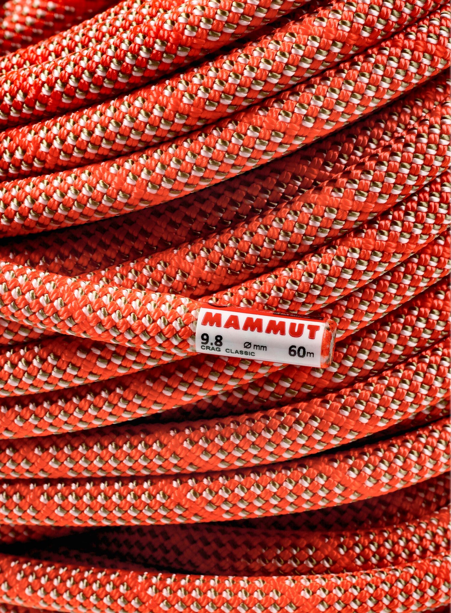 Мотузка динамічна Mammut 9.8 Crag Classic Rope 60 m - orange/white