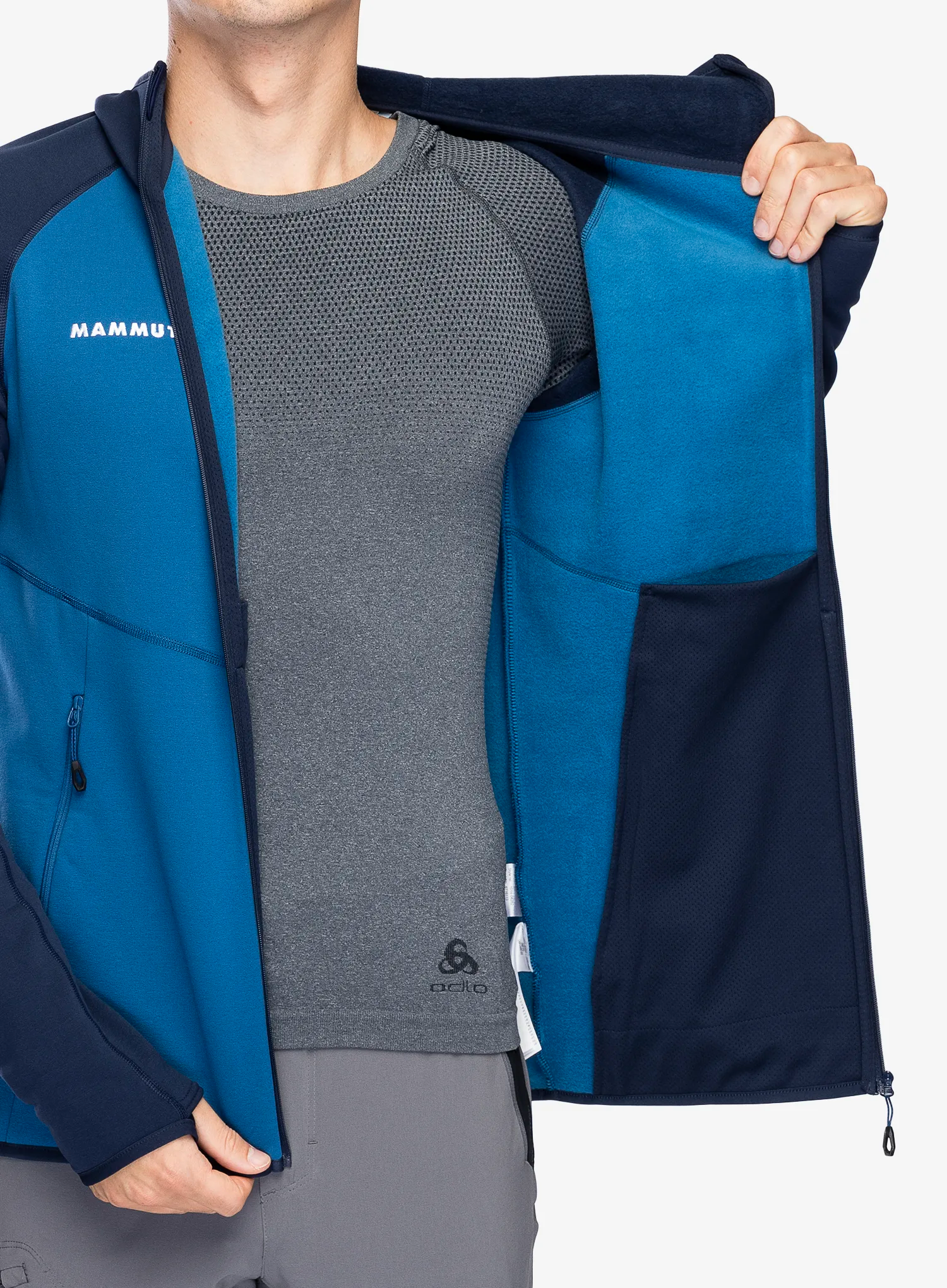 Кофта трекінгова Mammut Aconcagua ML Hooded Jkt - deep ice/marine