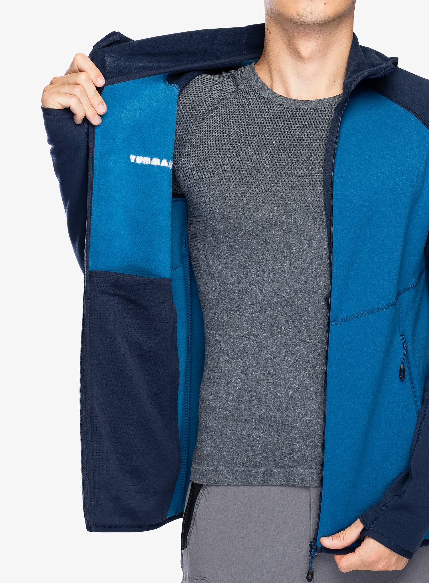 Кофта трекінгова Mammut Aconcagua ML Hooded Jkt - deep ice/marine