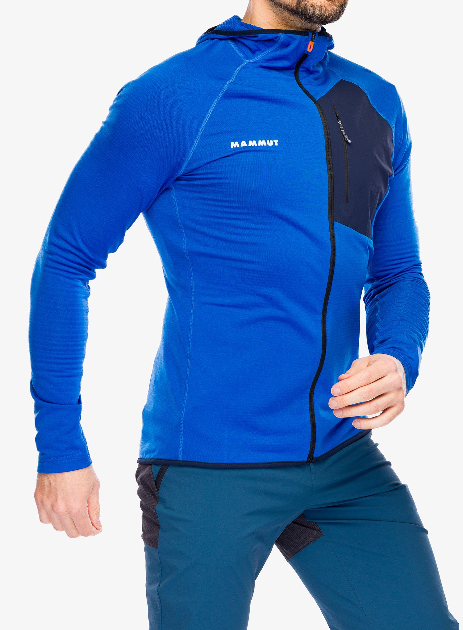 Кофта з каптуром Mammut Aenergy Light ML Hooded Jacket - azurit/marine