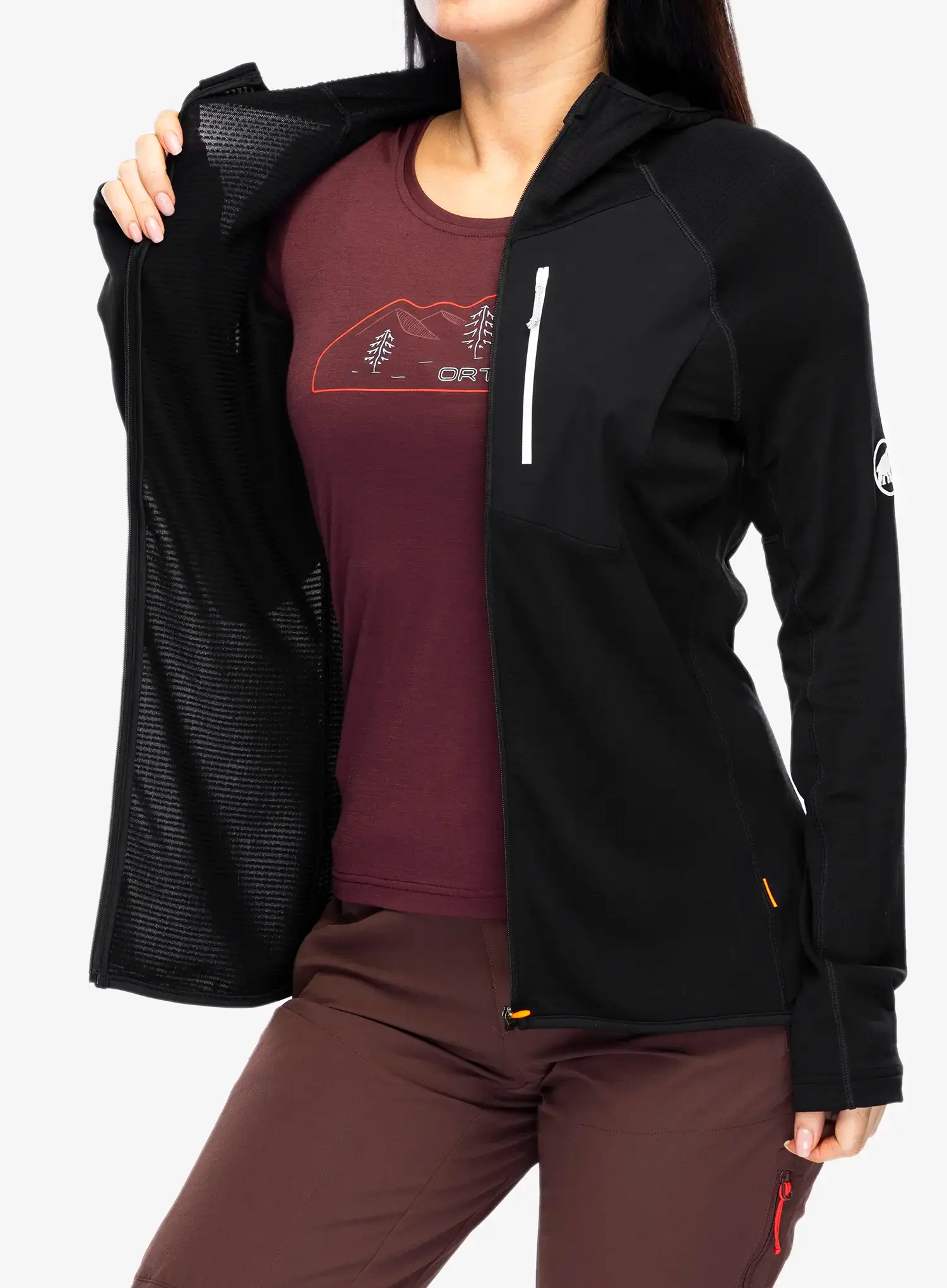 Кофта з каптуром жіноча Mammut Aenergy Light ML Hooded Jacket - black