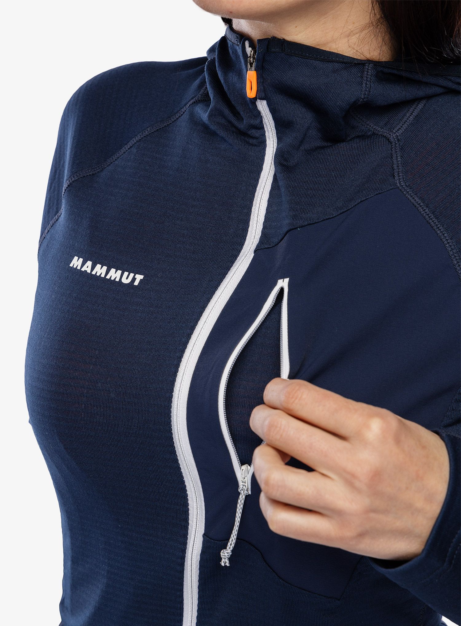 Кофта на блискавці жіноча Mammut Aenergy Light ML Hooded Jacket - marine