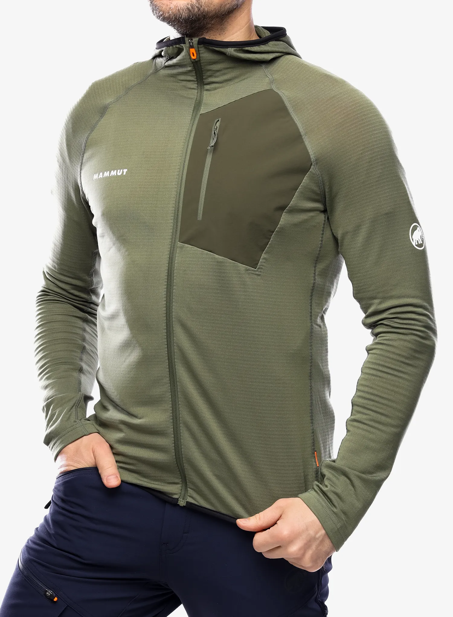 Кофта з каптуром Mammut Aenergy Light ML Hooded Jacket - marsh/dark marsh