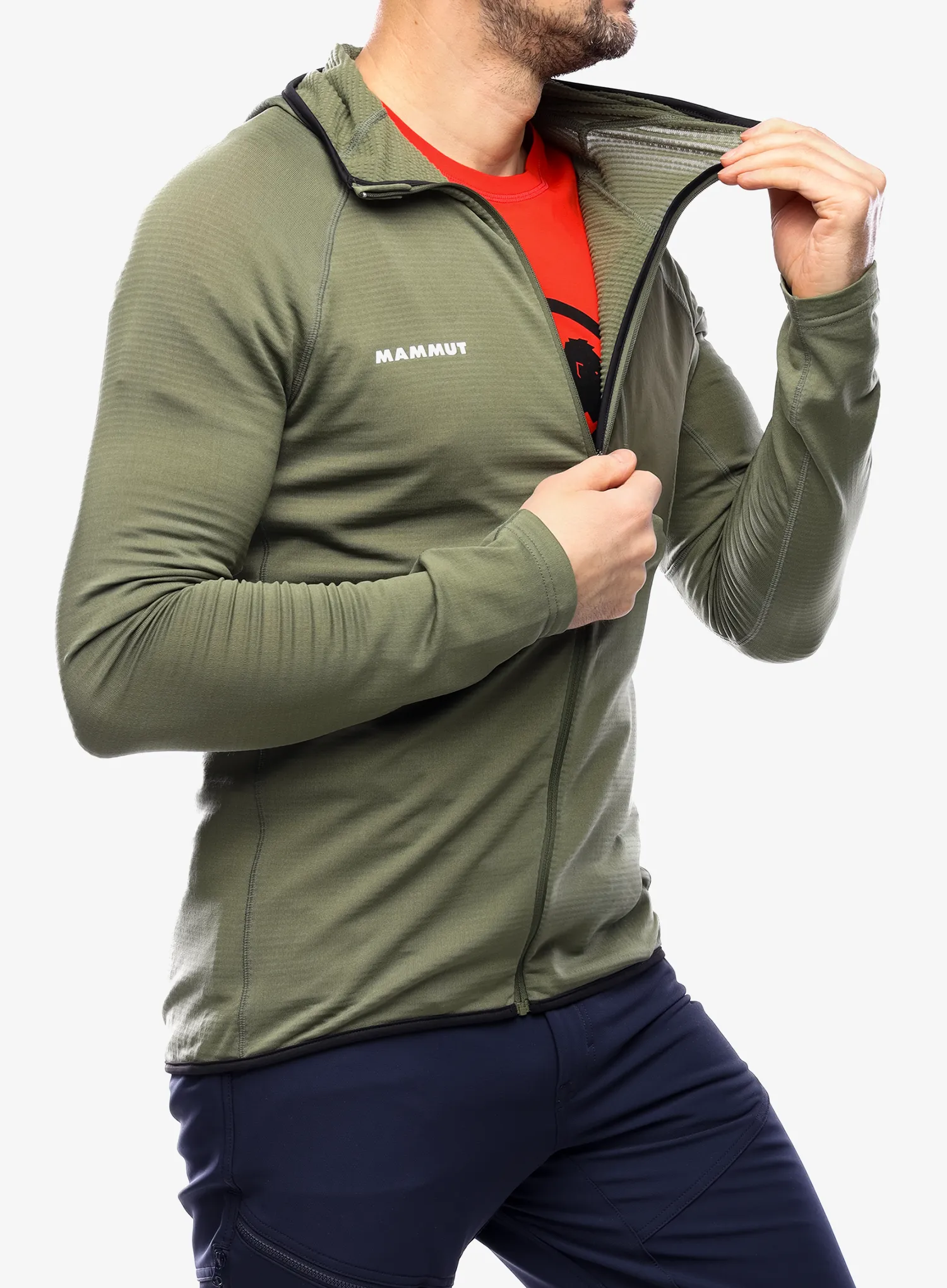 Кофта з каптуром Mammut Aenergy Light ML Hooded Jacket - marsh/dark marsh