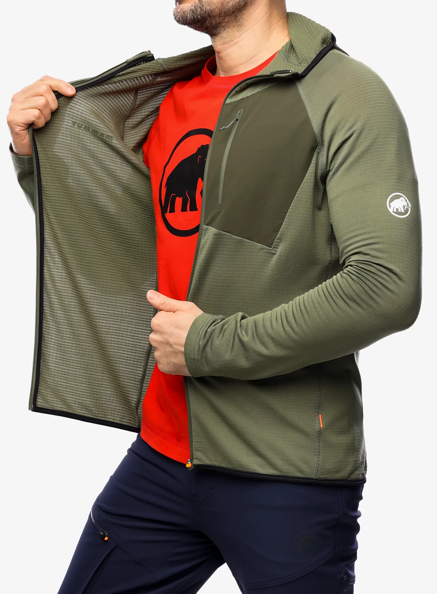 Кофта з каптуром Mammut Aenergy Light ML Hooded Jacket - marsh/dark marsh