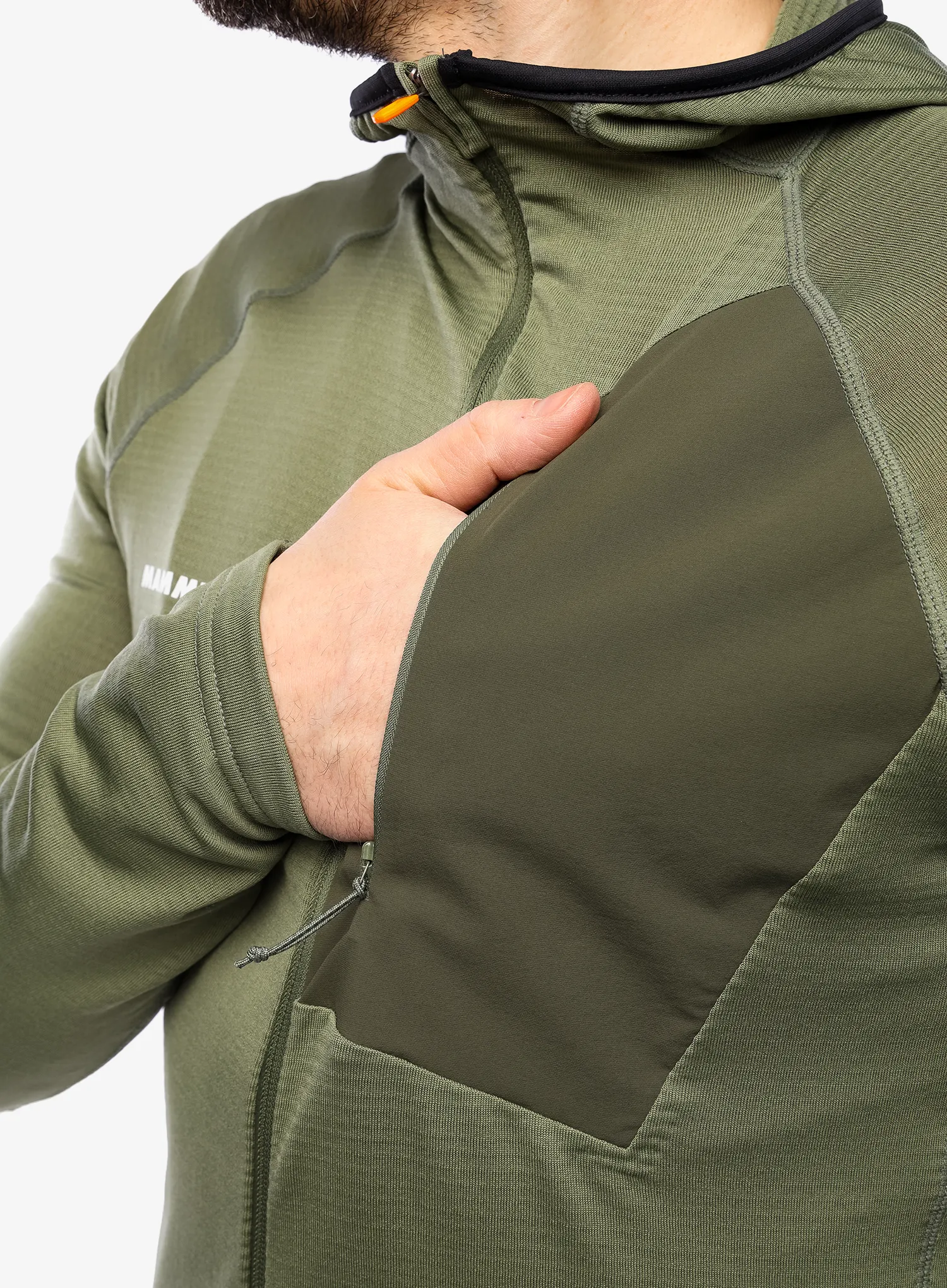 Кофта з каптуром Mammut Aenergy Light ML Hooded Jacket - marsh/dark marsh