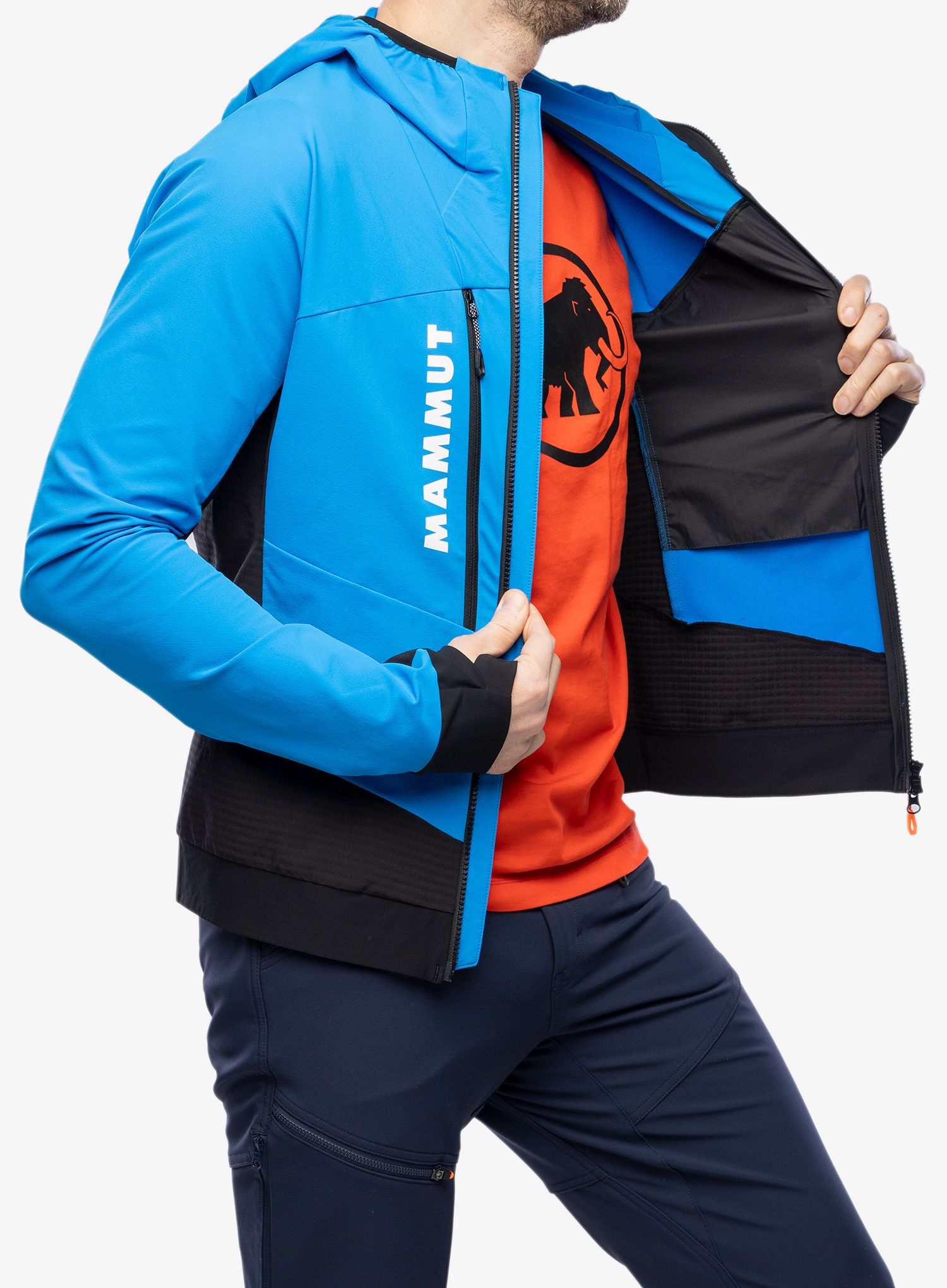 Куртка softshell Mammut Aenergy SO Hybrid Hooded Jacket - glacier blue/black