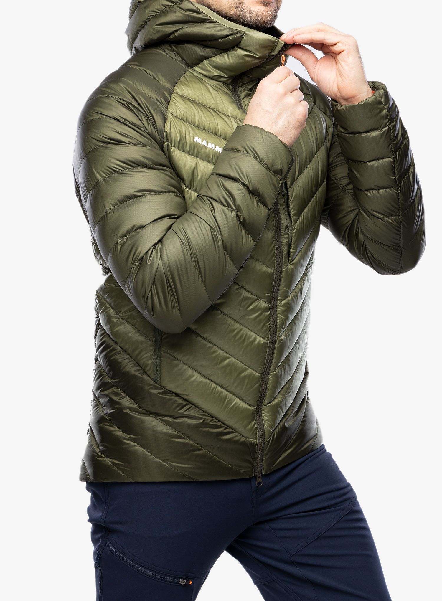 Пуховик Mammut Broad Peak IN Hooded Jacket - marsh/dark marsh