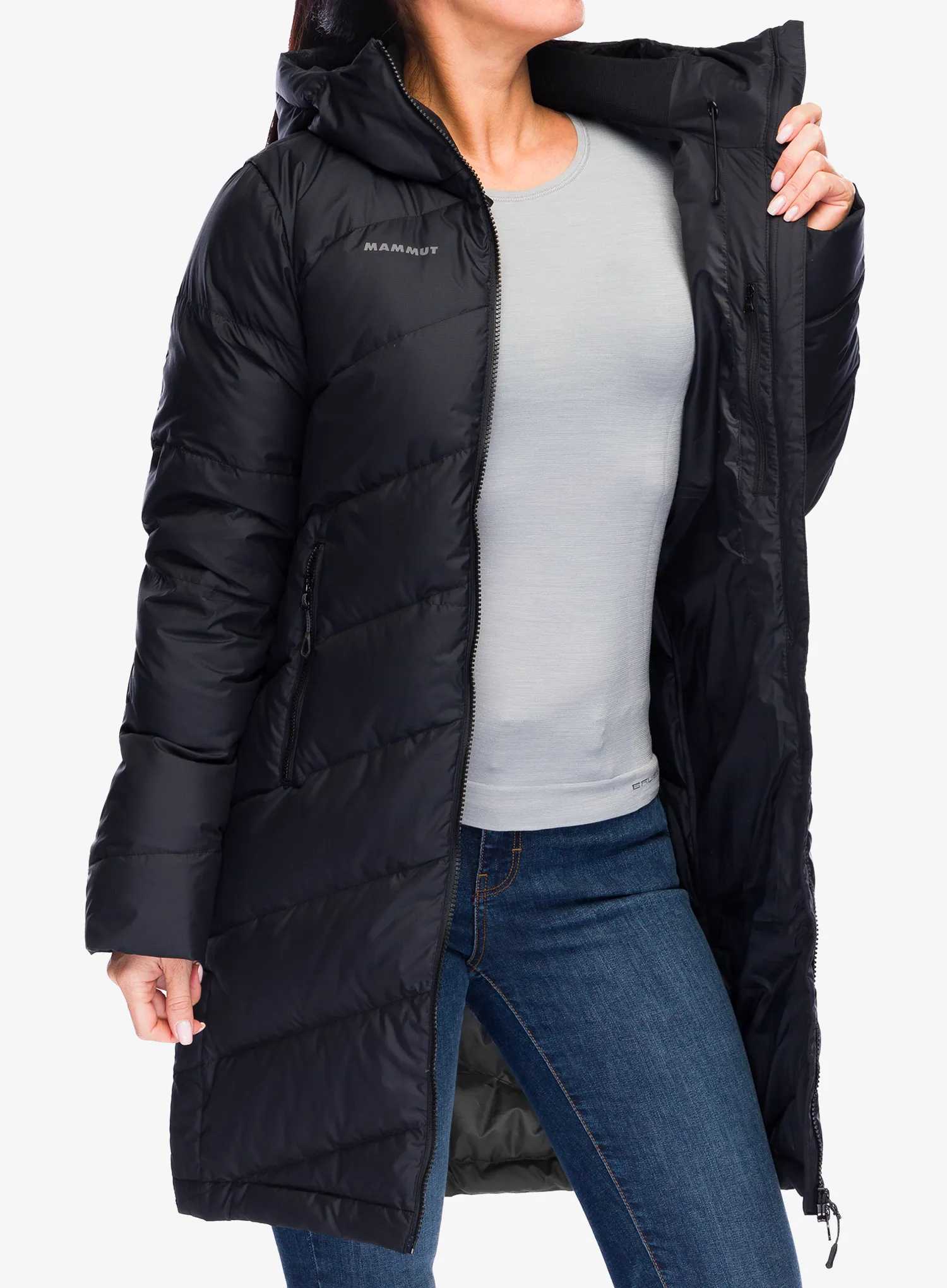Плащ пуховий жіночий Mammut Fedoz IN Hooded Parka - black