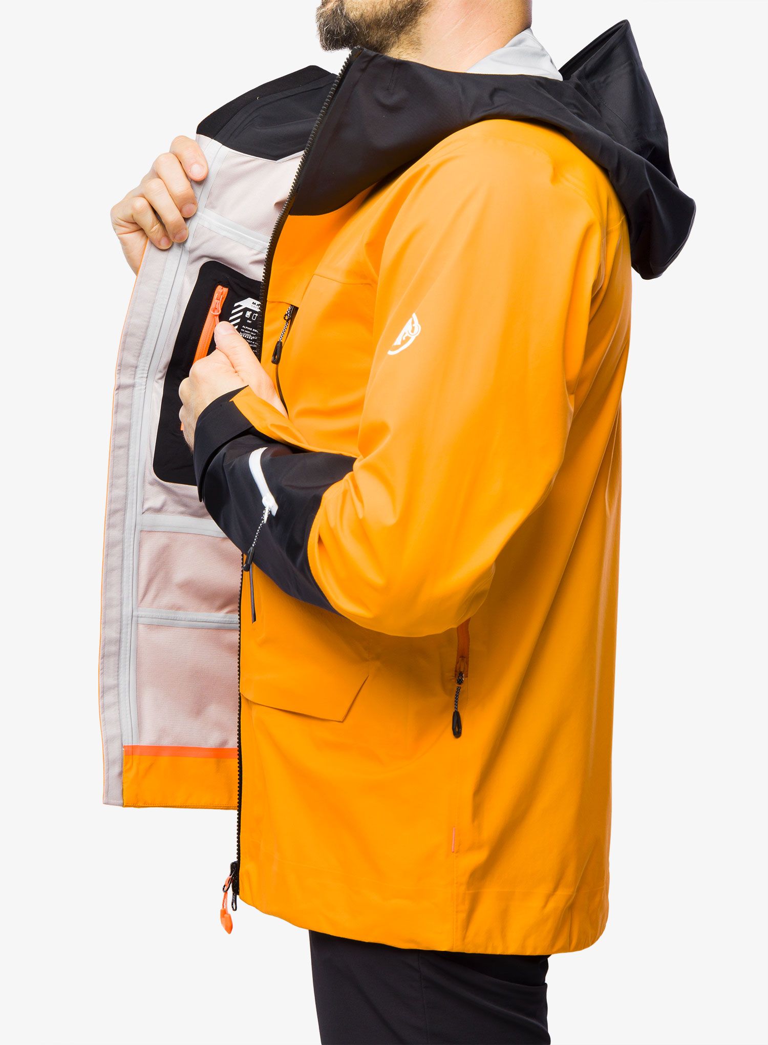 Куртка лижна Mammut Haldigrat Air HS Hooded Jacket - tangerine/black