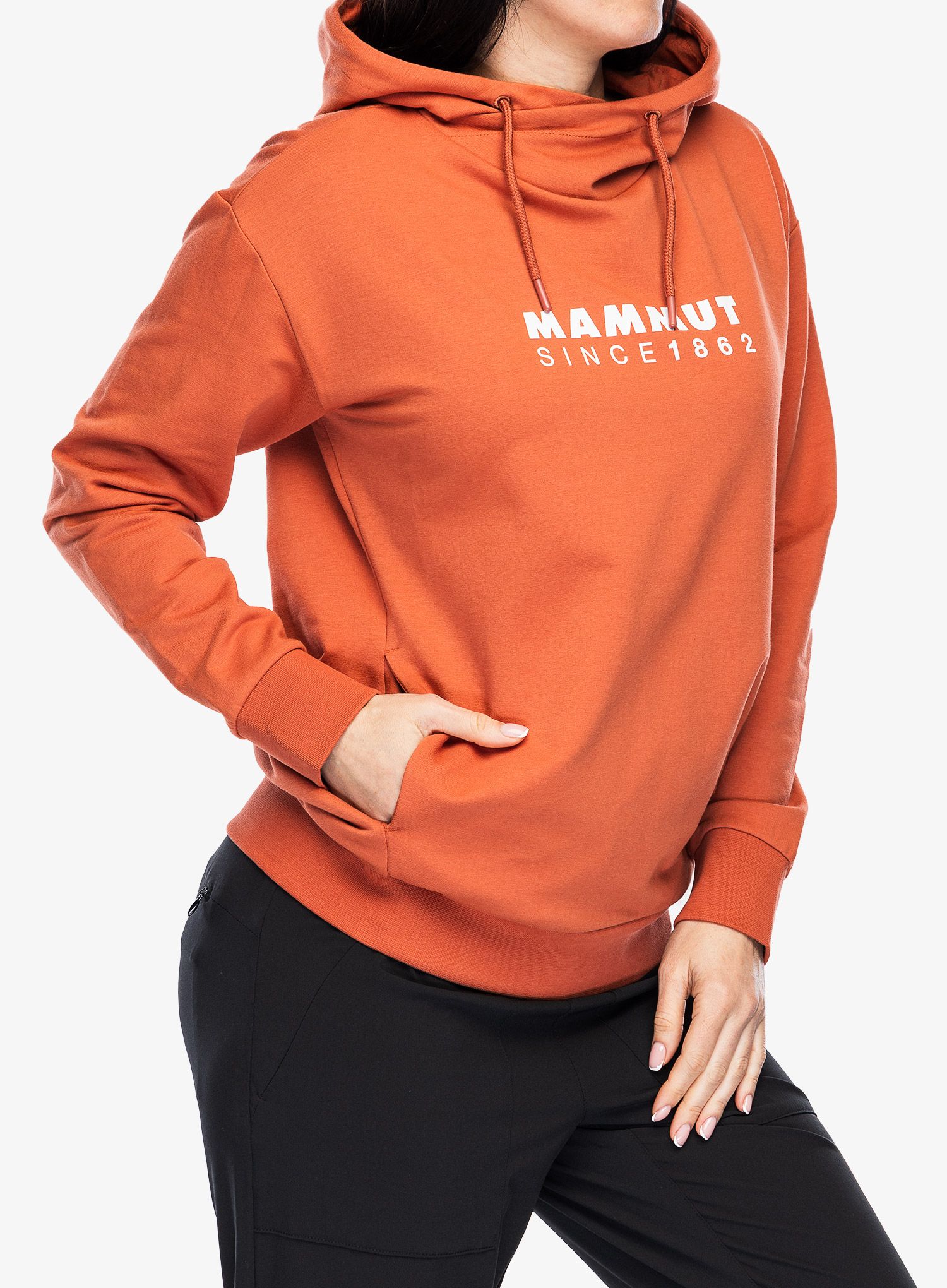 Кофта жіноча Mammut ML Hoody Logo - brick