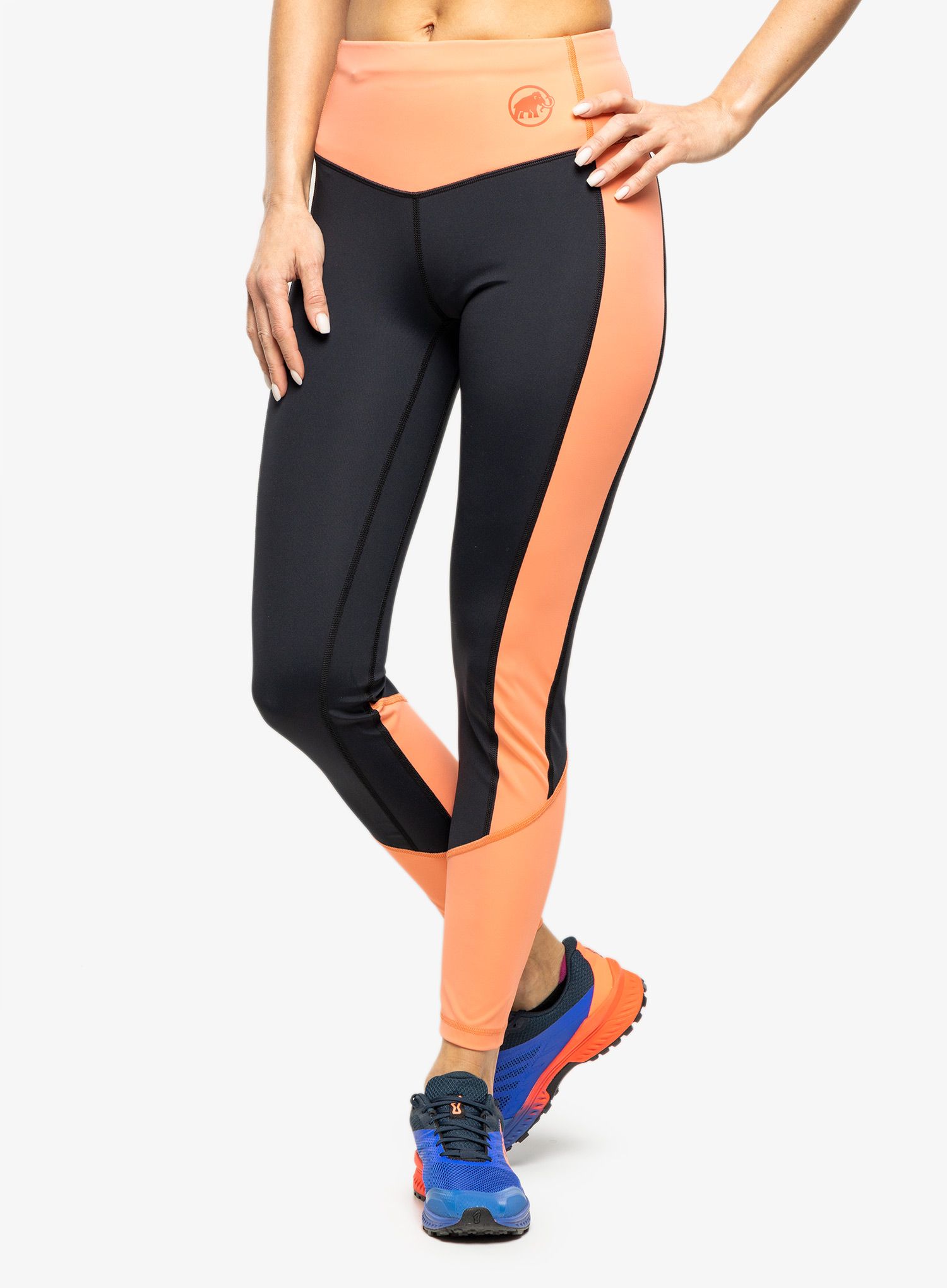 Легінси жіночі Mammut Massone Tights - black/salmon