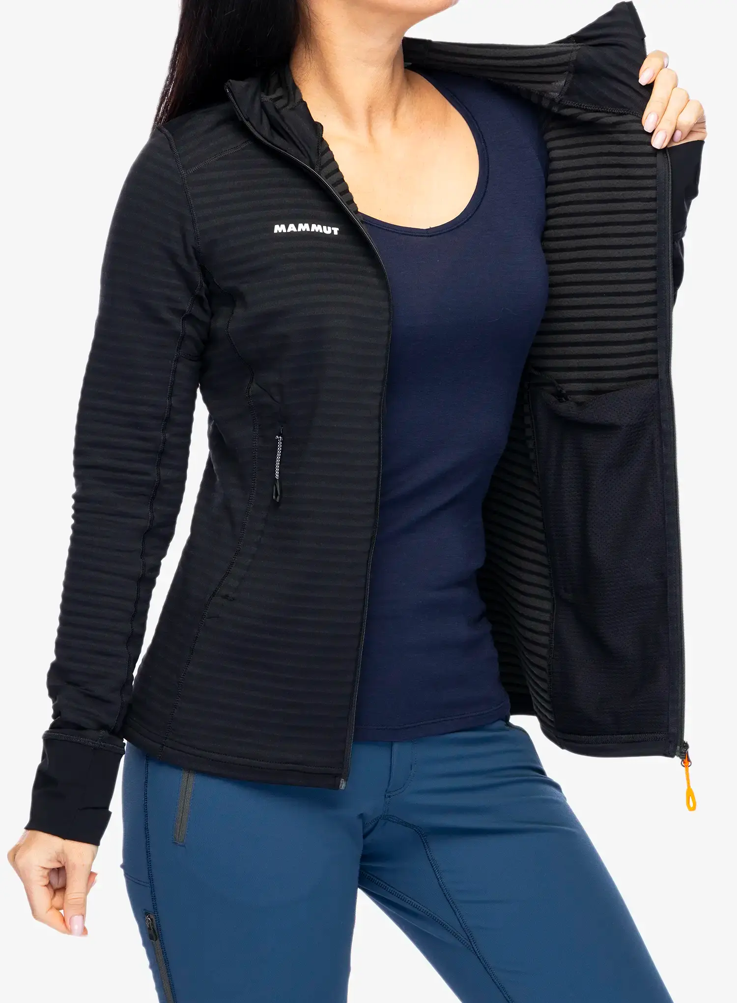 Кофта трекінгова жіноча Mammut Taiss Light ML Hooded Jacket - black