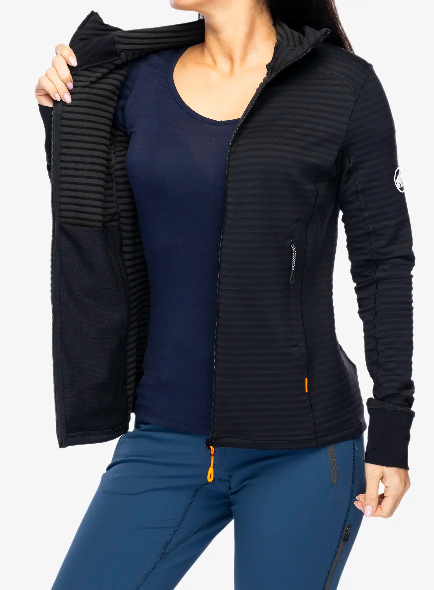 Кофта трекінгова жіноча Mammut Taiss Light ML Hooded Jacket - black