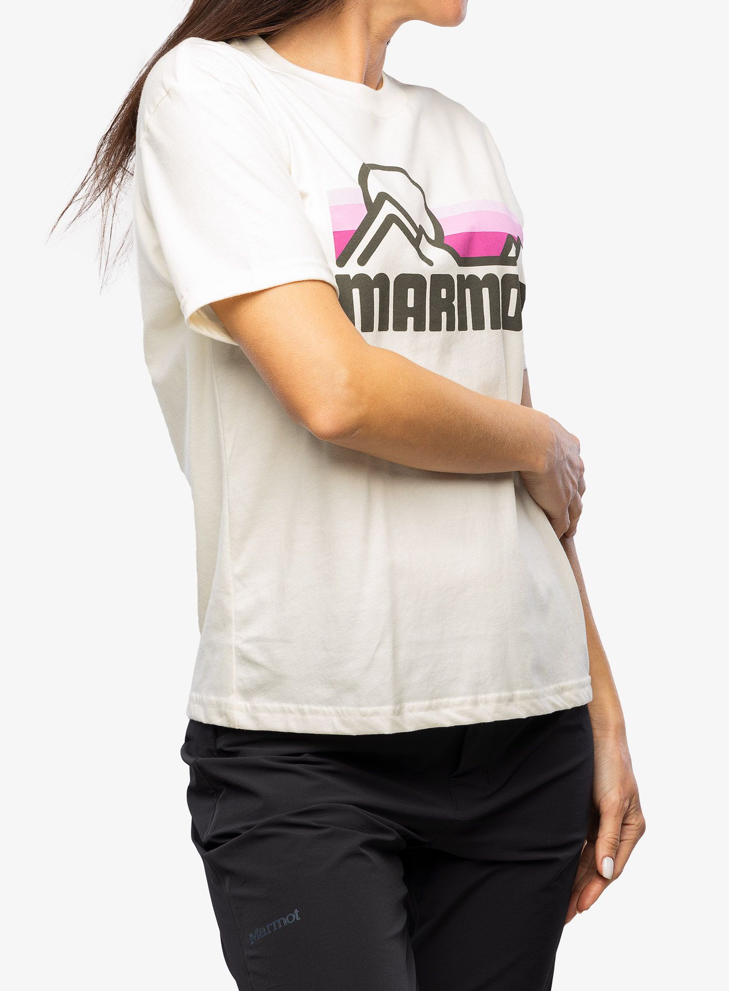 Футболка з принтом жіноча Marmot Coastal Tee SS - papyrus