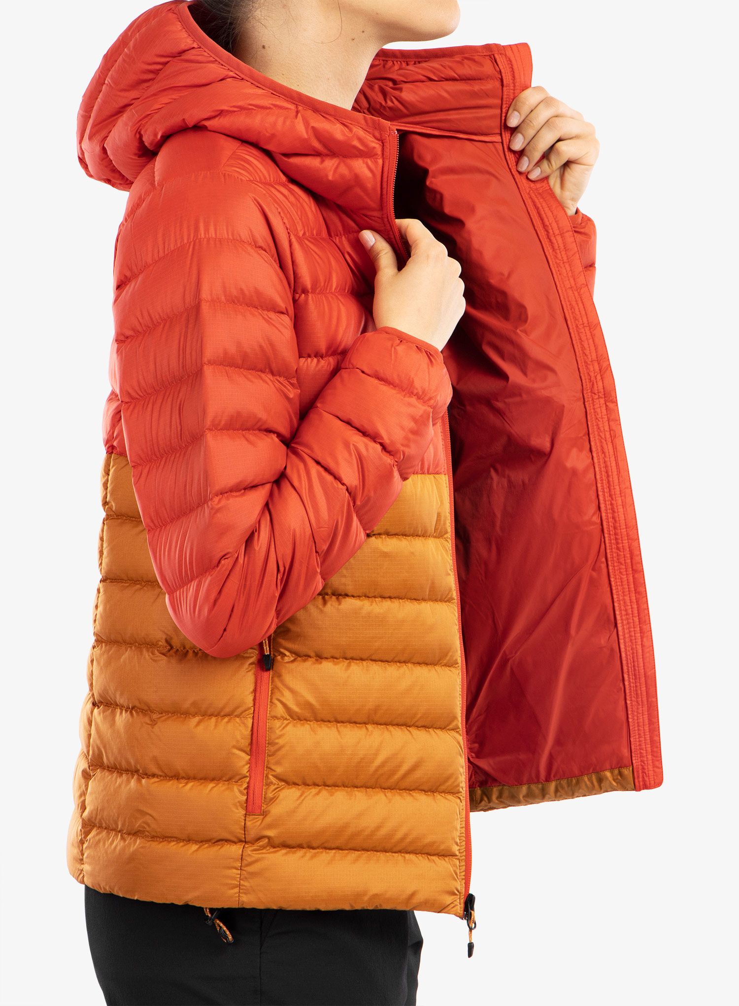 Пуховик жіноча Marmot Highlander Hoody - cairo/copper