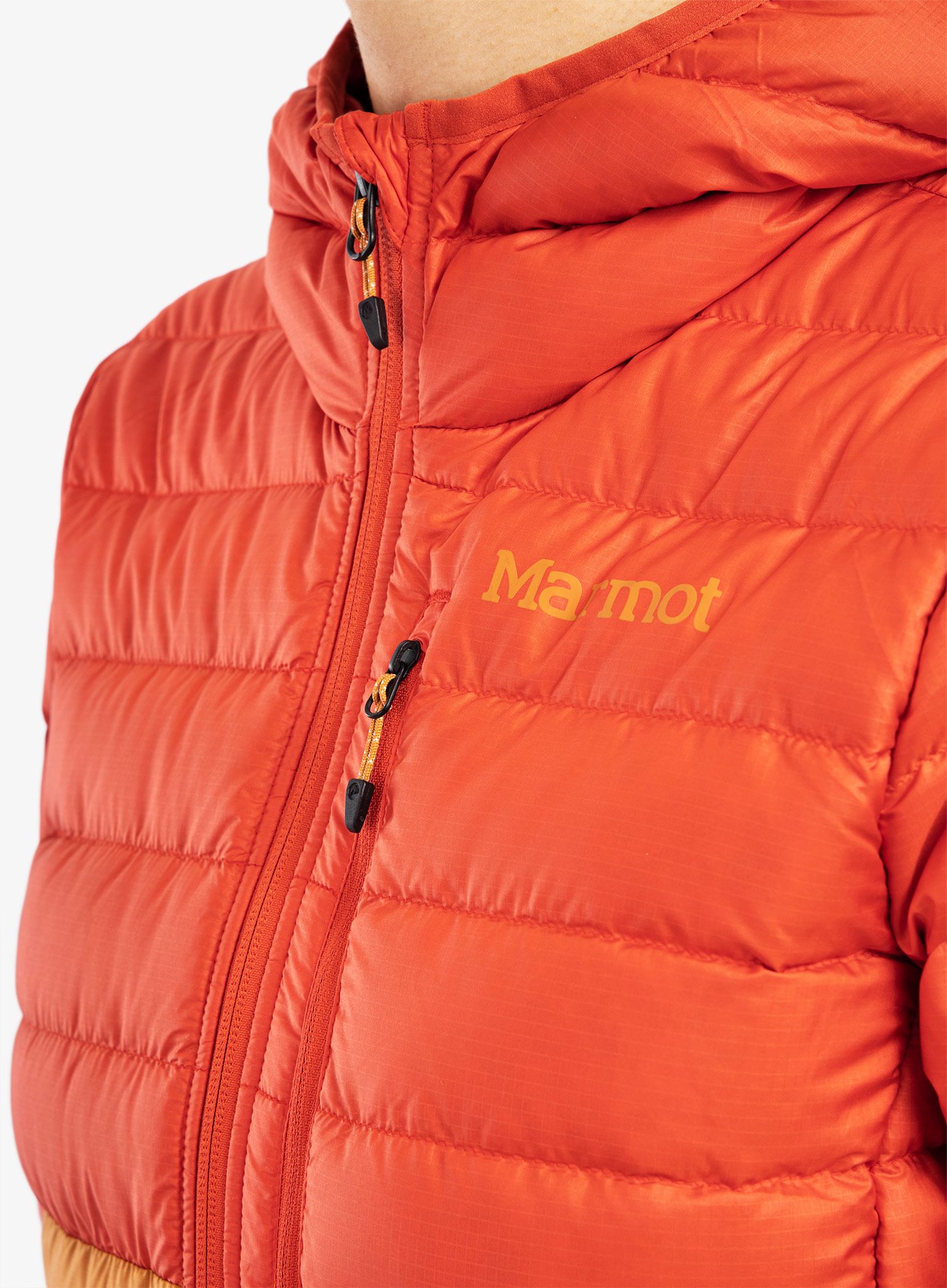 Пуховик жіноча Marmot Highlander Hoody - cairo/copper
