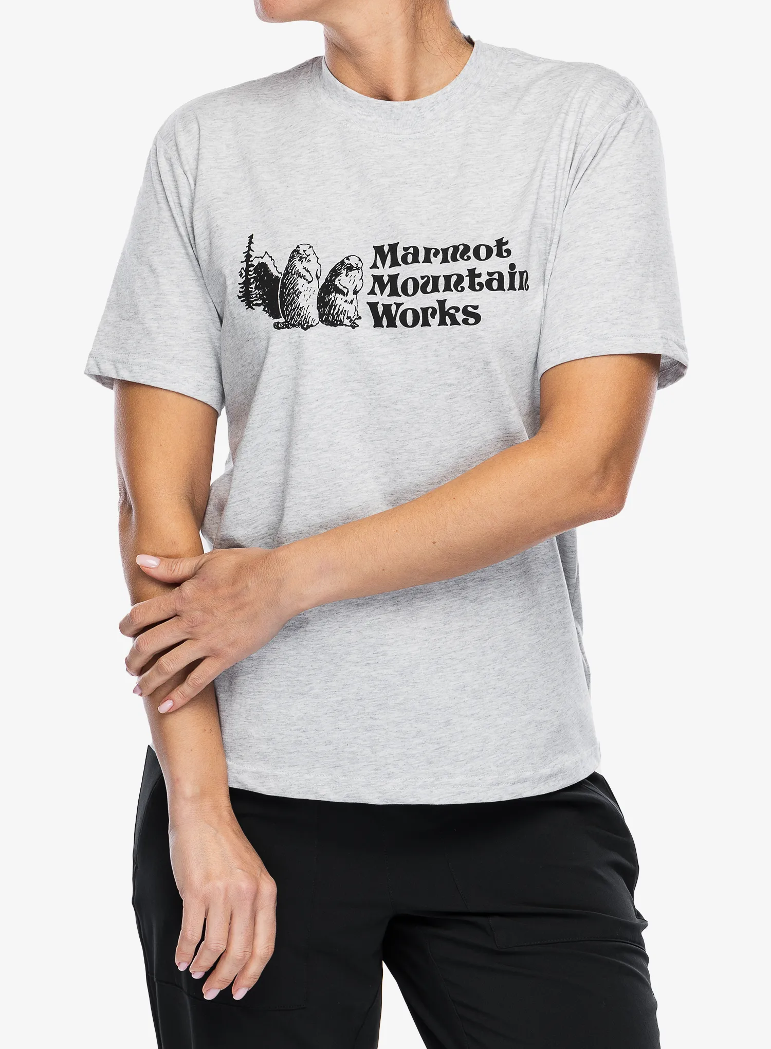 Футболка жіноча Marmot MMW Tee SS - light grey heather