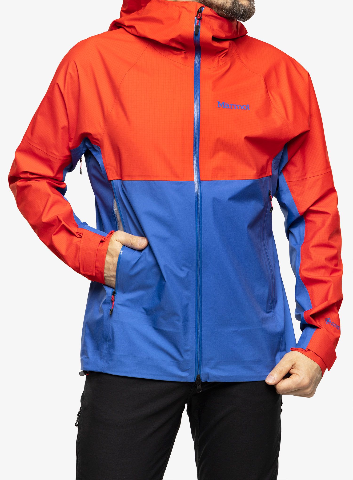 Куртка дощовик Marmot Mitre Peak Jacket - victory red/trail blue