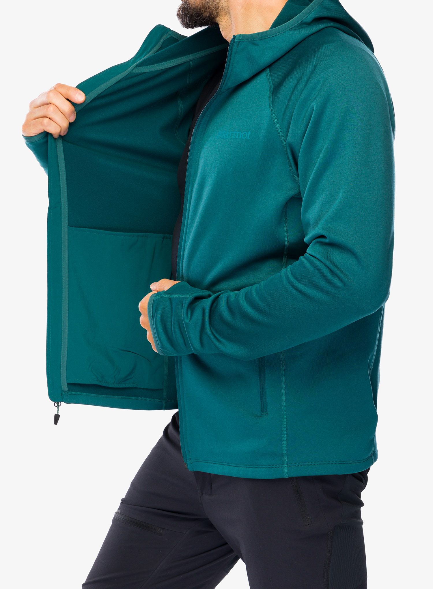 Кофта на замку Marmot Olden Polartec Hoody - dark jungle