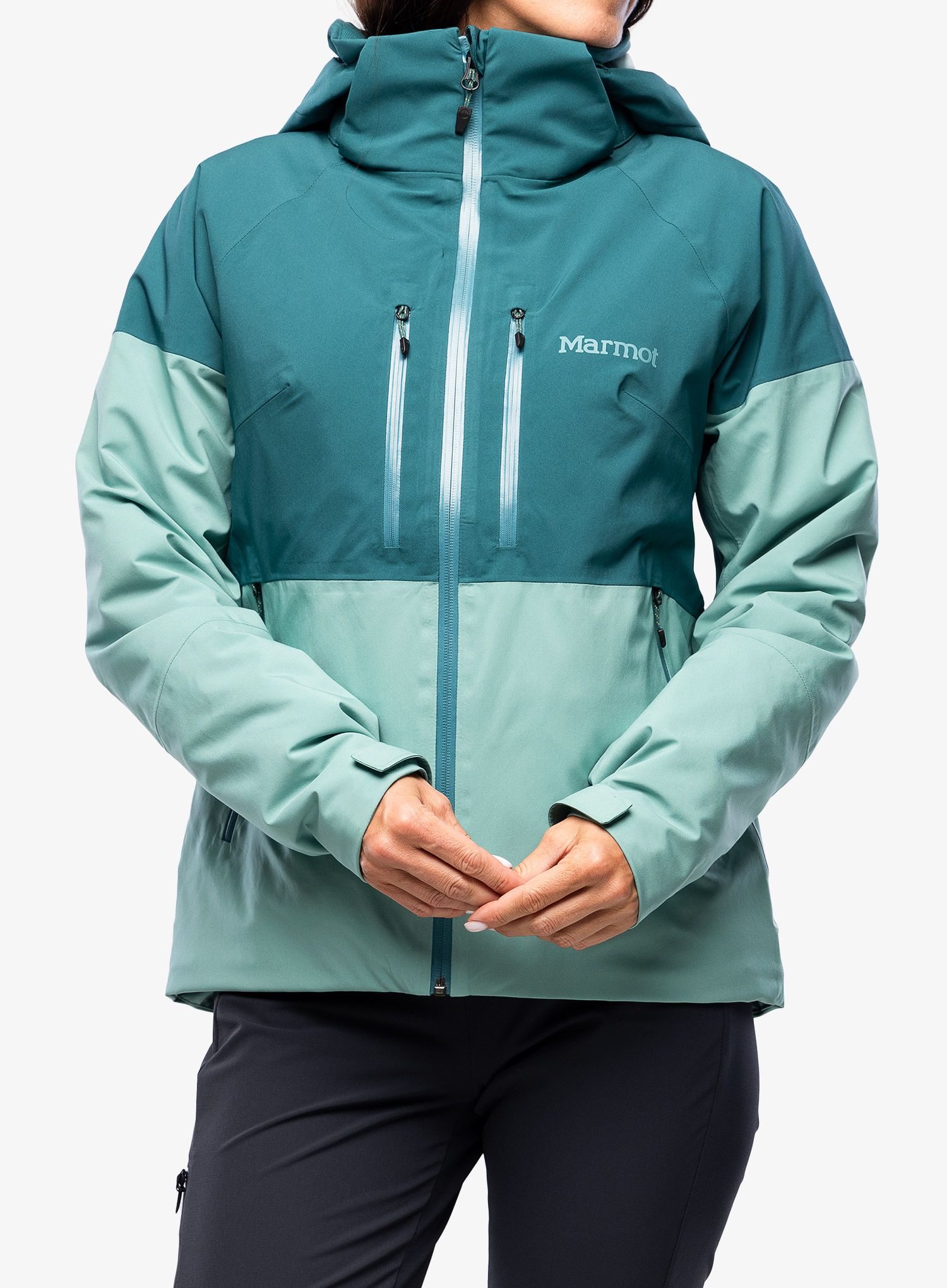 Куртка лижна жіноча Marmot Pace Jacket - dark jungle/blue agave