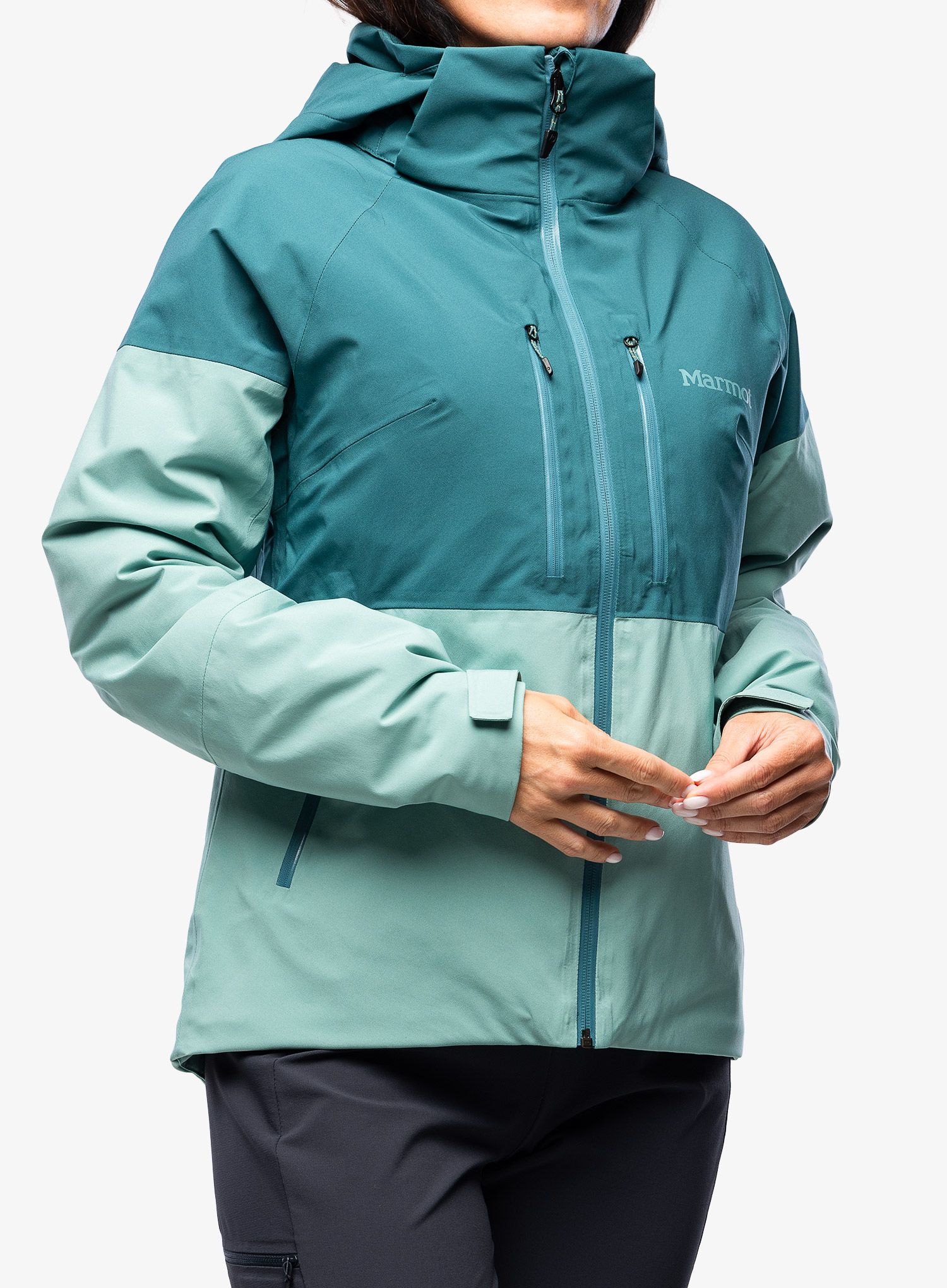 Куртка лижна жіноча Marmot Pace Jacket - dark jungle/blue agave