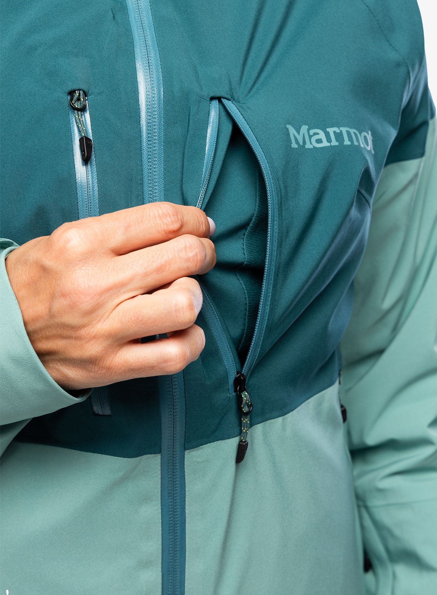 Куртка лижна жіноча Marmot Pace Jacket - dark jungle/blue agave