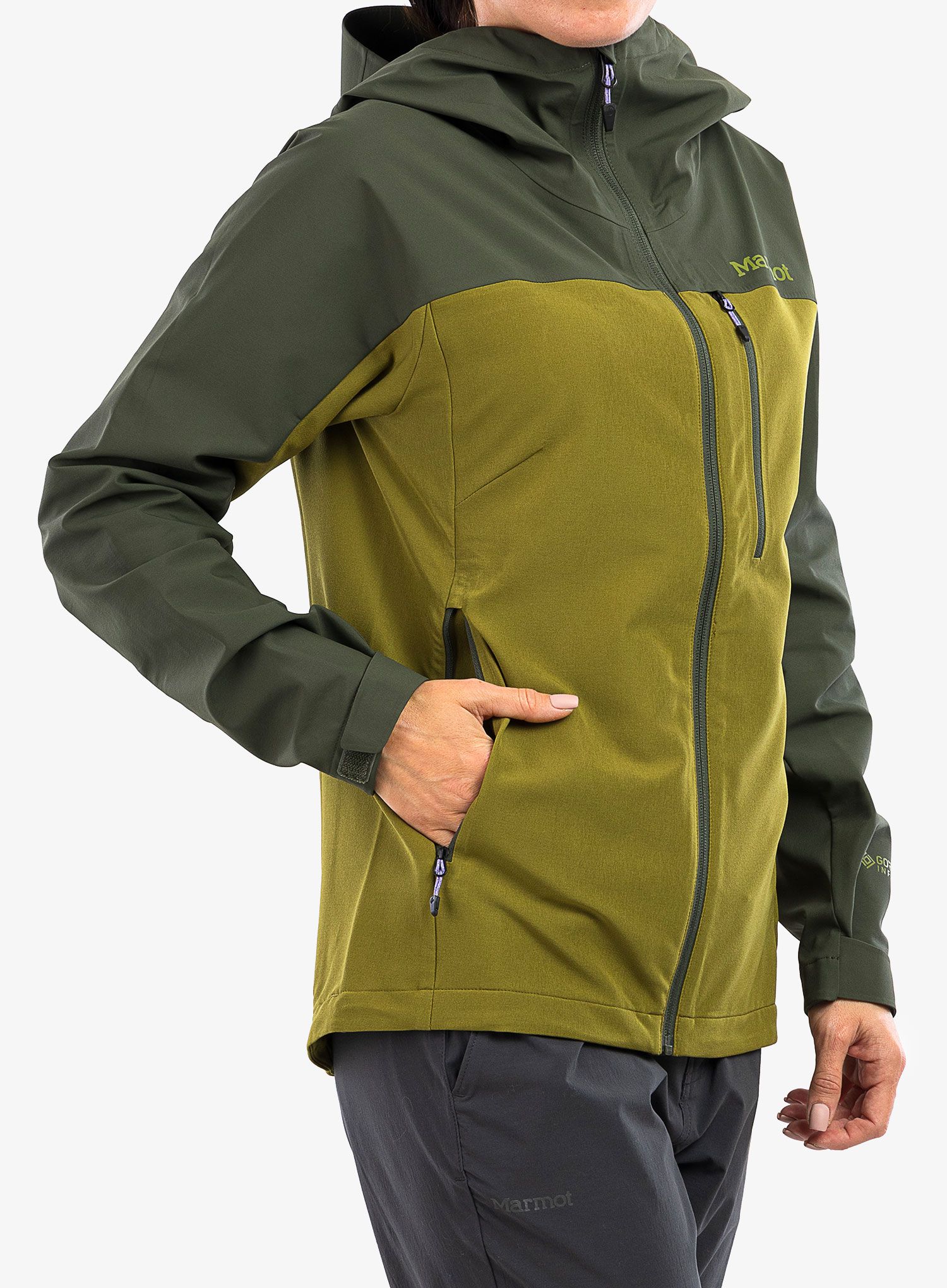 Куртка softshell жіноча Marmot ROM Hoody - nori/military green