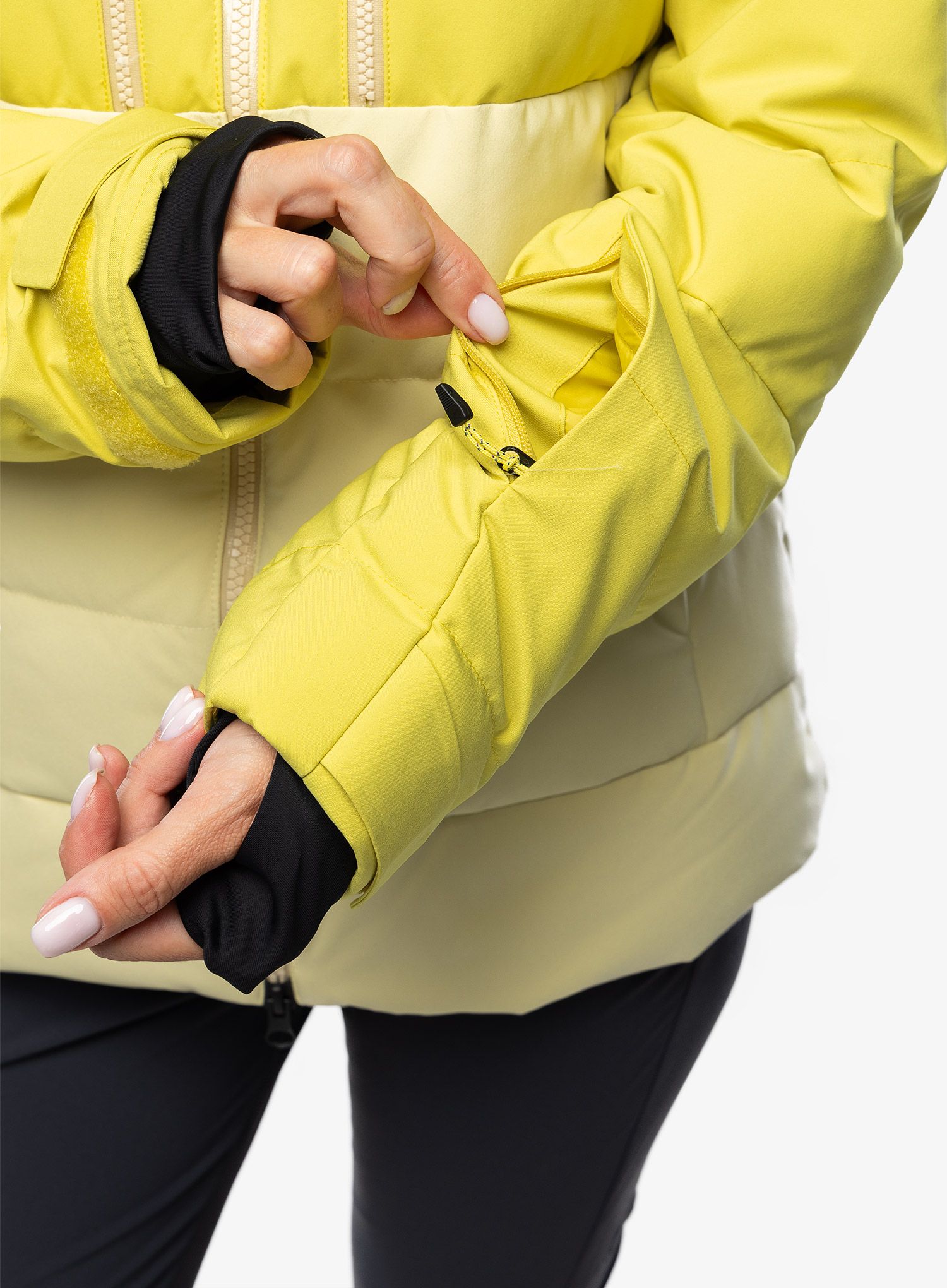 Пуховик жіноча Marmot Slingshot Jacket - limelight/wheat