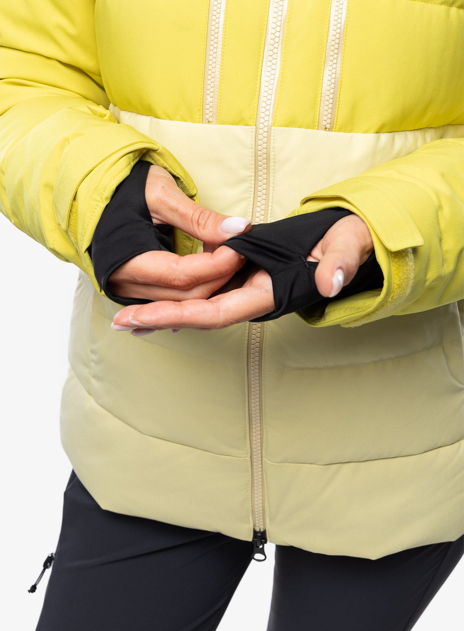 Пуховик жіноча Marmot Slingshot Jacket - limelight/wheat